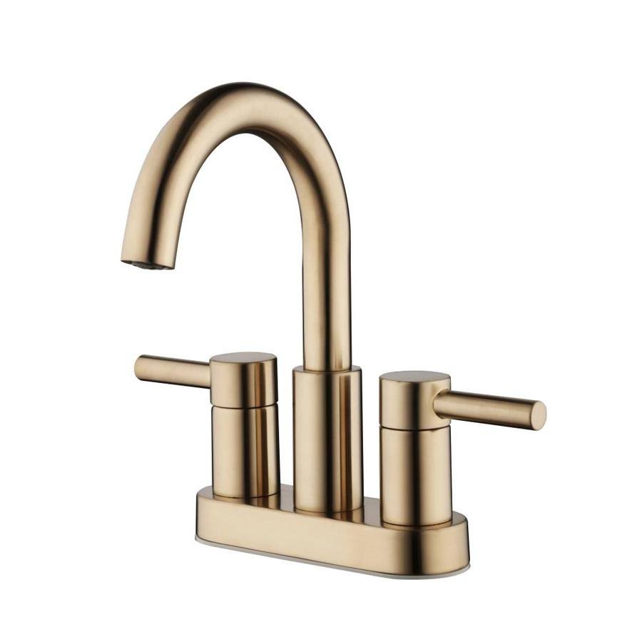 Jacuzzi Duncan Brushed Bronze 2-Handle 4-in Centerset WaterSense Bathroom Sink Faucet with Drain 67692W
