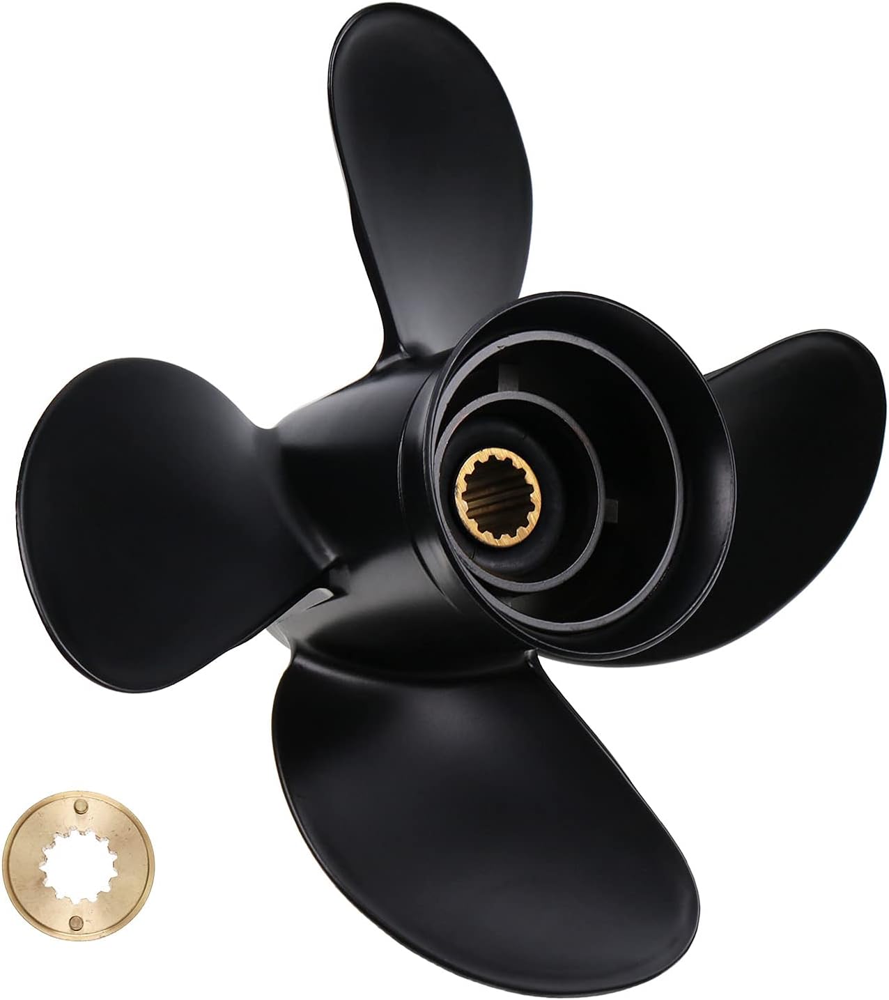 Holdia Propeller 48-8M8026635 RH 10.1x14 4 Blade Compatible with Mercury/Mariner 25 30 40 55 60 70HP Boat Motors Pack of 2