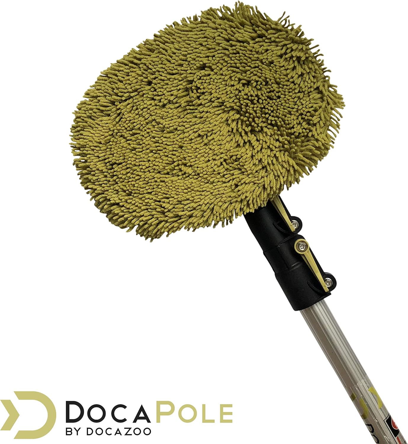 DocaPole Wall Duster with 5-12 Foot Extension Pole: Includes Telescoping Pole and Chenille Microfiber Cleaning Head for Use as Baseboard Cleaner, Wall Duster, and on High Reach Ceilings Pack of 2