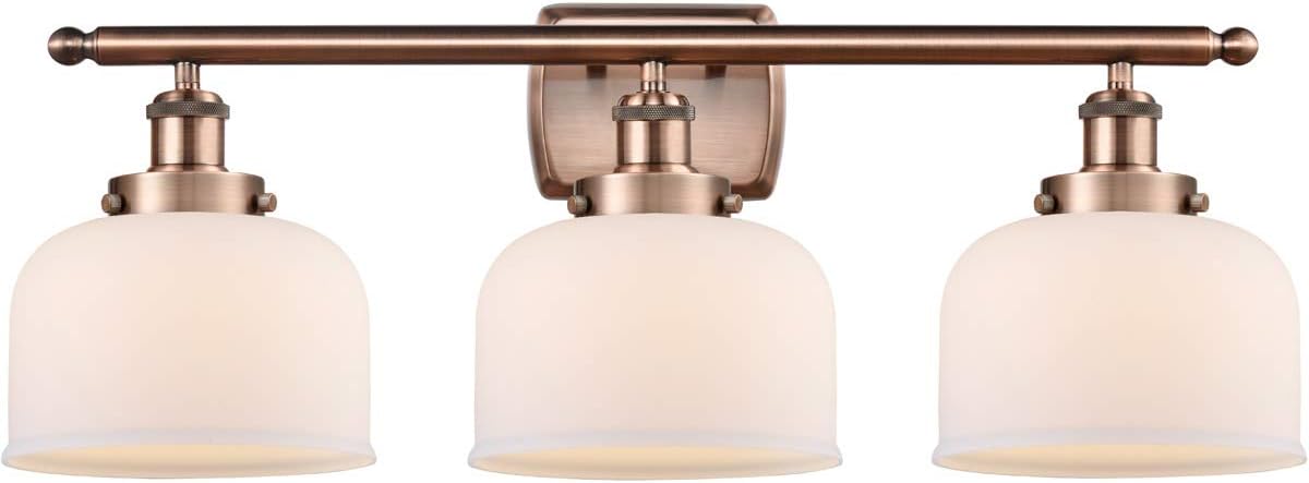 Innovations 916-3W-AC-G71 Transitional Three Light Bath Vanity from Ballston Collection in Copper Finish,