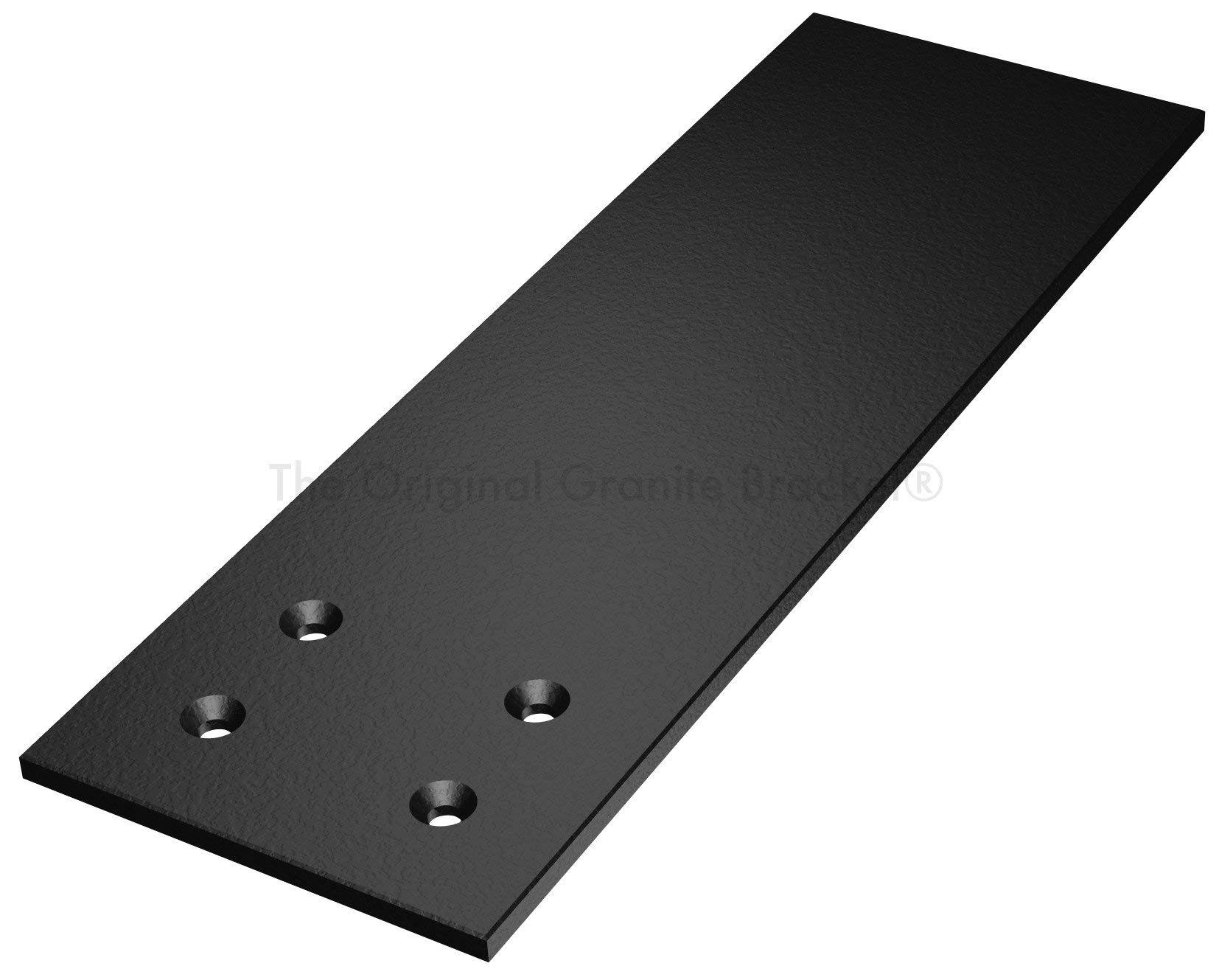 The Original Granite Bracket Heavy-Duty Contractor Grade Countertop Support Bracket (12 inch - 4pk), Black
