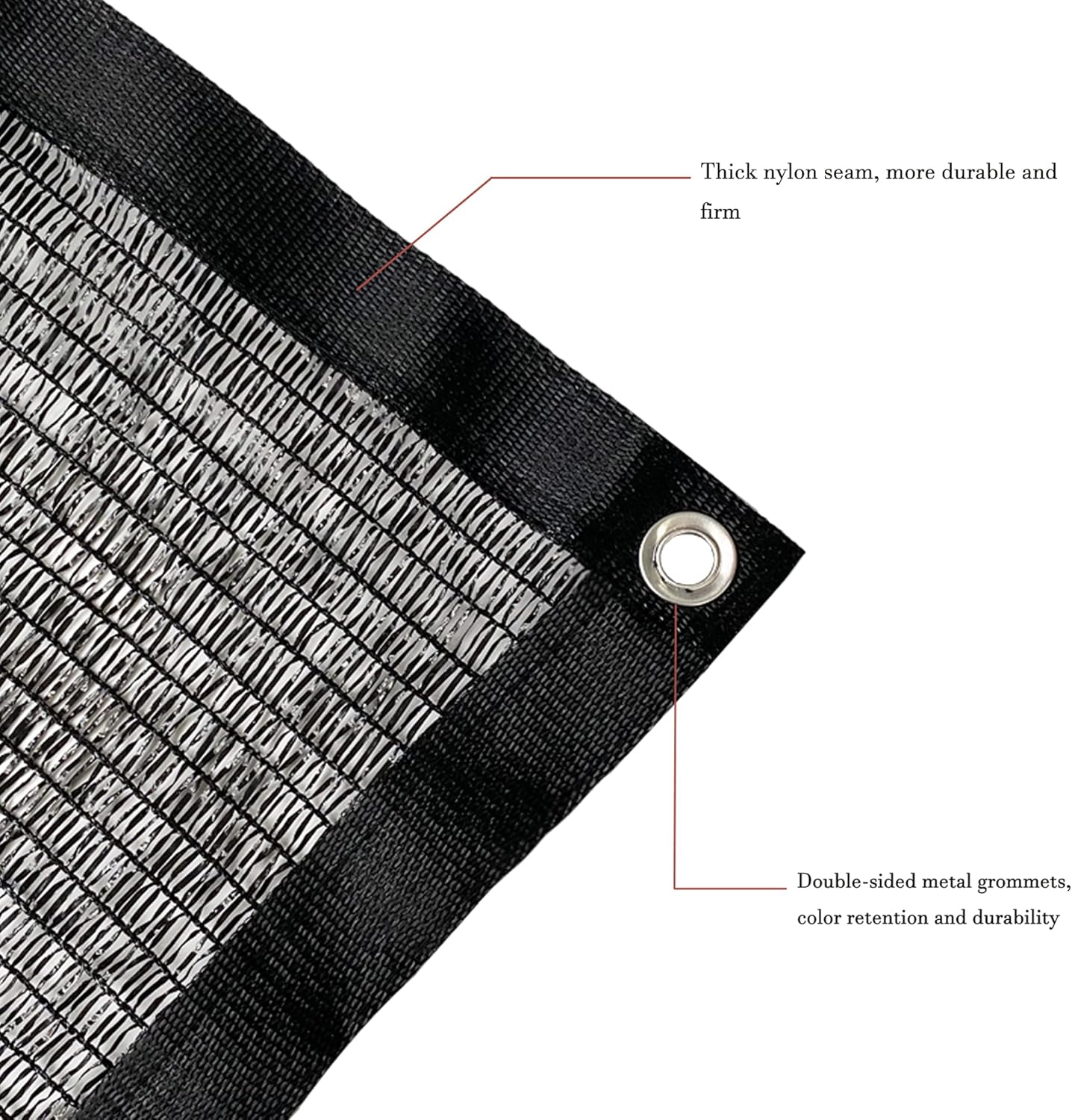 Garden expert 50% Black Shade Cloth 10ft X 20ft Taped Edge with Grommets Sun Net Mesh for Garden Patio Backyard