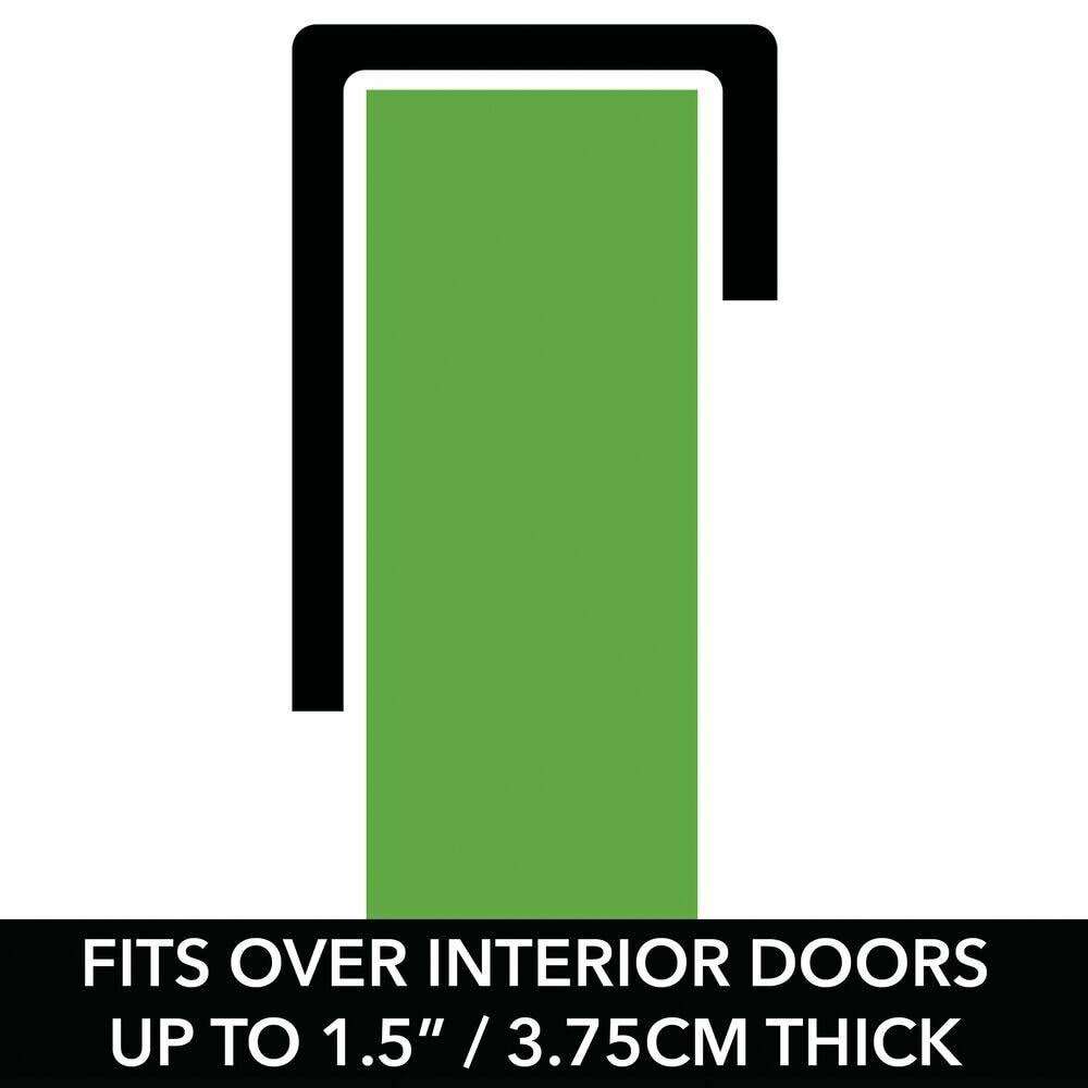 Pearl Champagne/Chrome 12 Hook Metal Over Door Hanging Storage Rack by mDesign