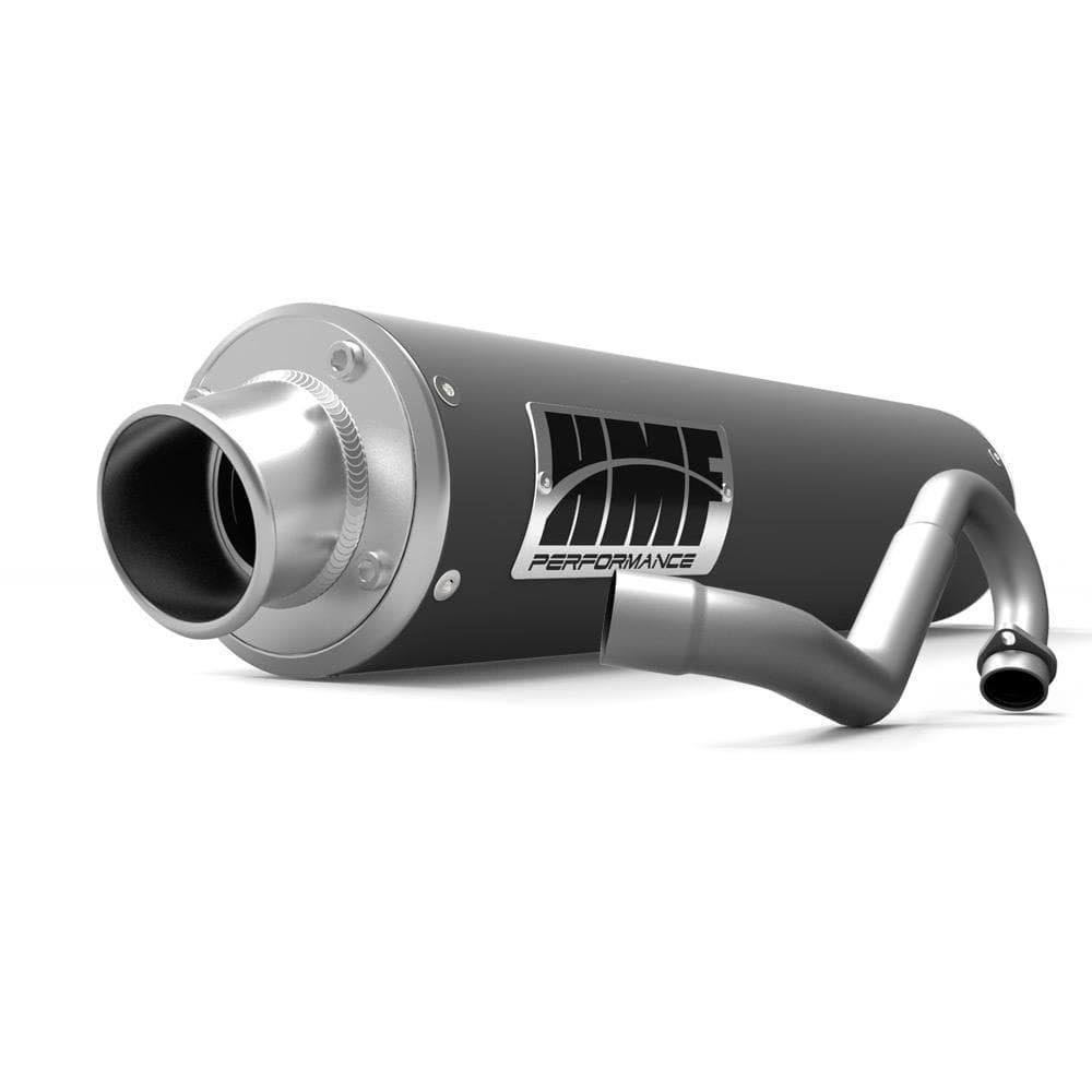 HMF Racing Gray Performance Full System Exhaust for Yamaha Raptor 700 15-20 End Cap- Turn-Down-Brushed