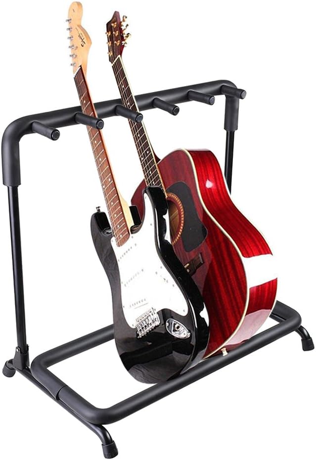 AW 5 Five Holder Multi Guitar Folding Stand Band Stage Bass Acoustic Guitar Display Rack Pack of 2