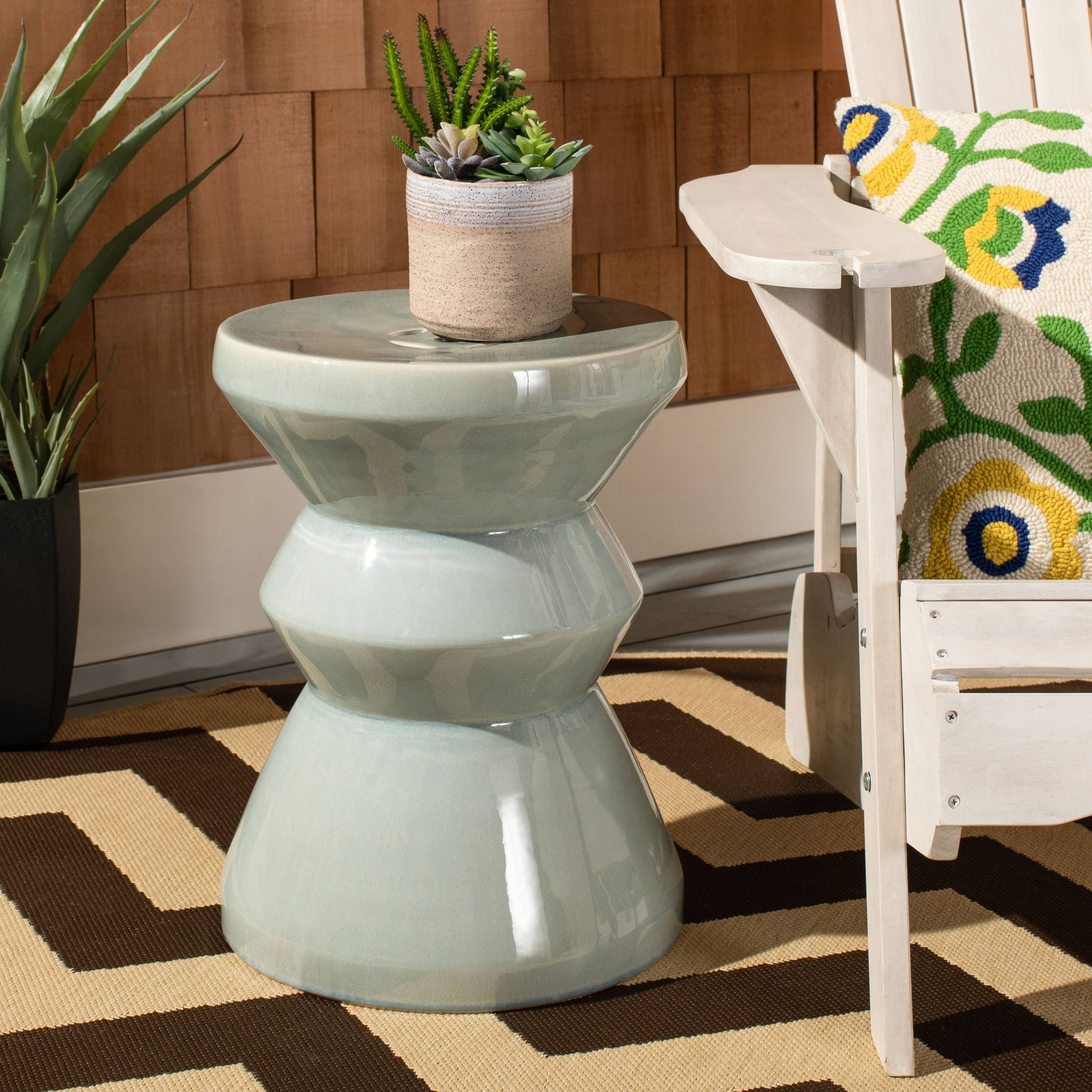 Safavieh ACS4576A Larsa Garden Stool Blue