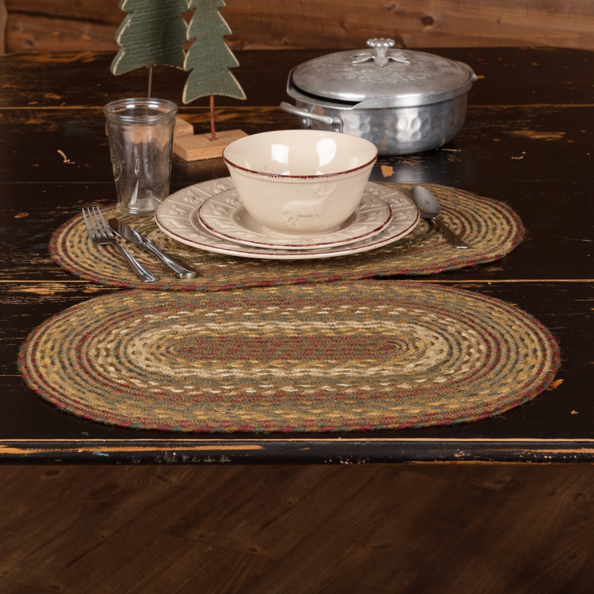 VHC Brands Tea Cabin Jute Placemat Set of 6