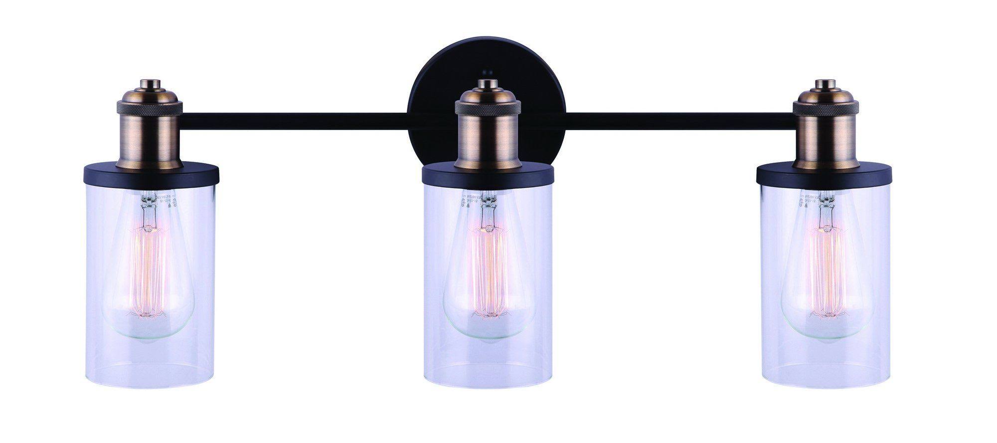 Canarm IVL745A03BKG Cecilia 3 Light Vanity, Black