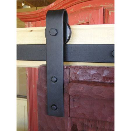 Agave Ironworks Barn Door Rolling Hardware Kit Finish: Flat Black