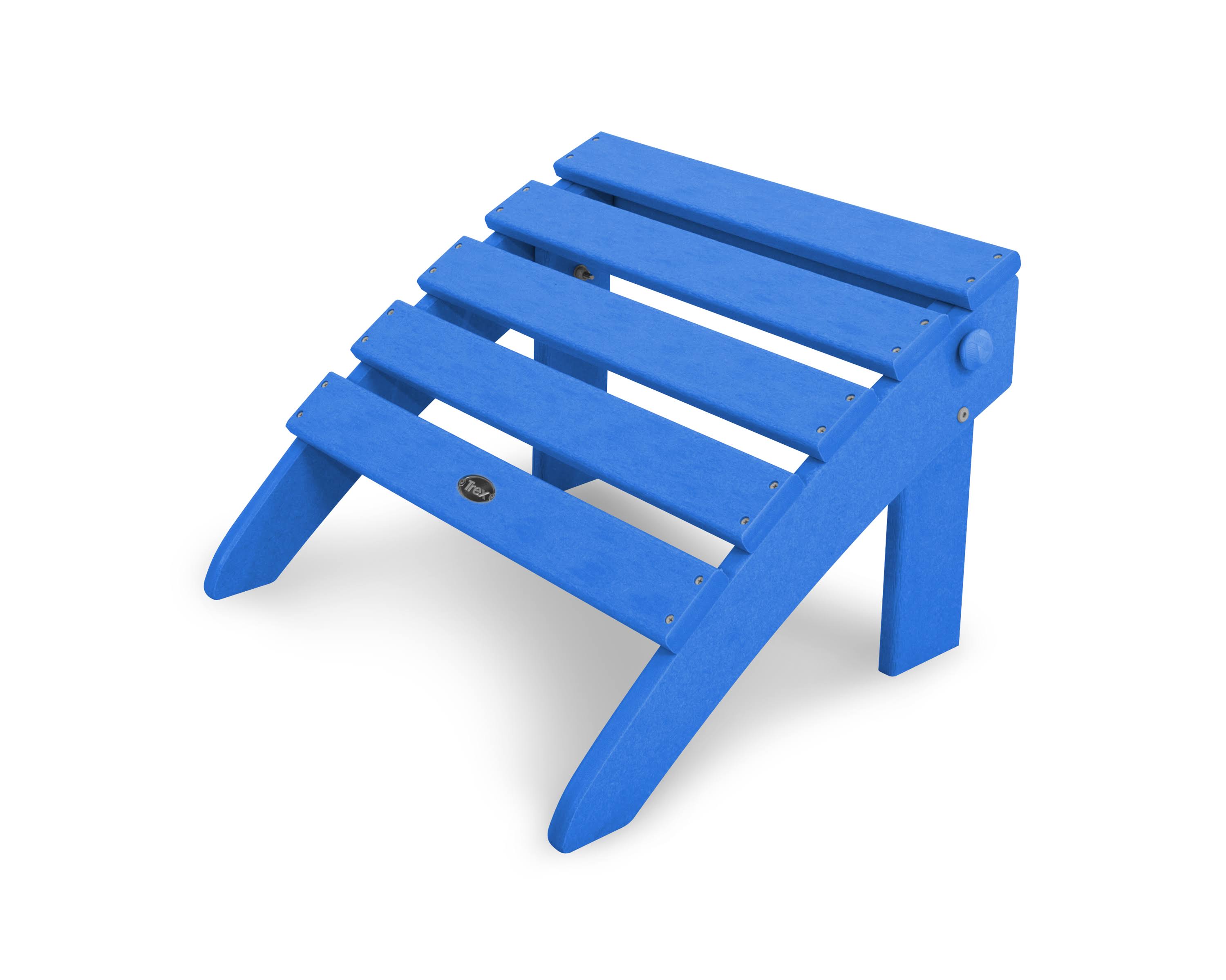 Trex Outdoor Furniture Cape Cod Folding Ottoman - Pacific Blue