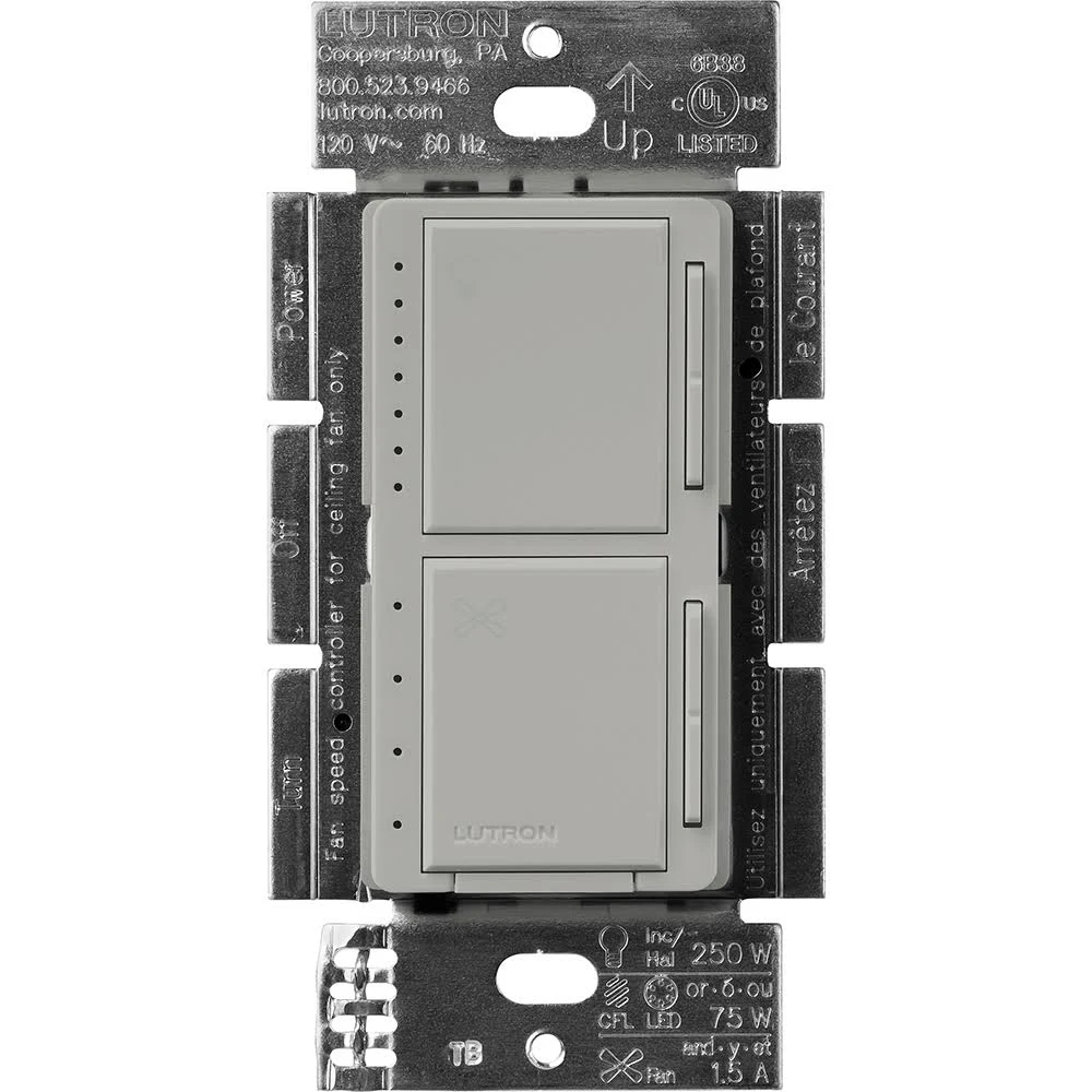 Lutron MACL-LFQ-GR Maestro C.L Fan/Light Control, Gray