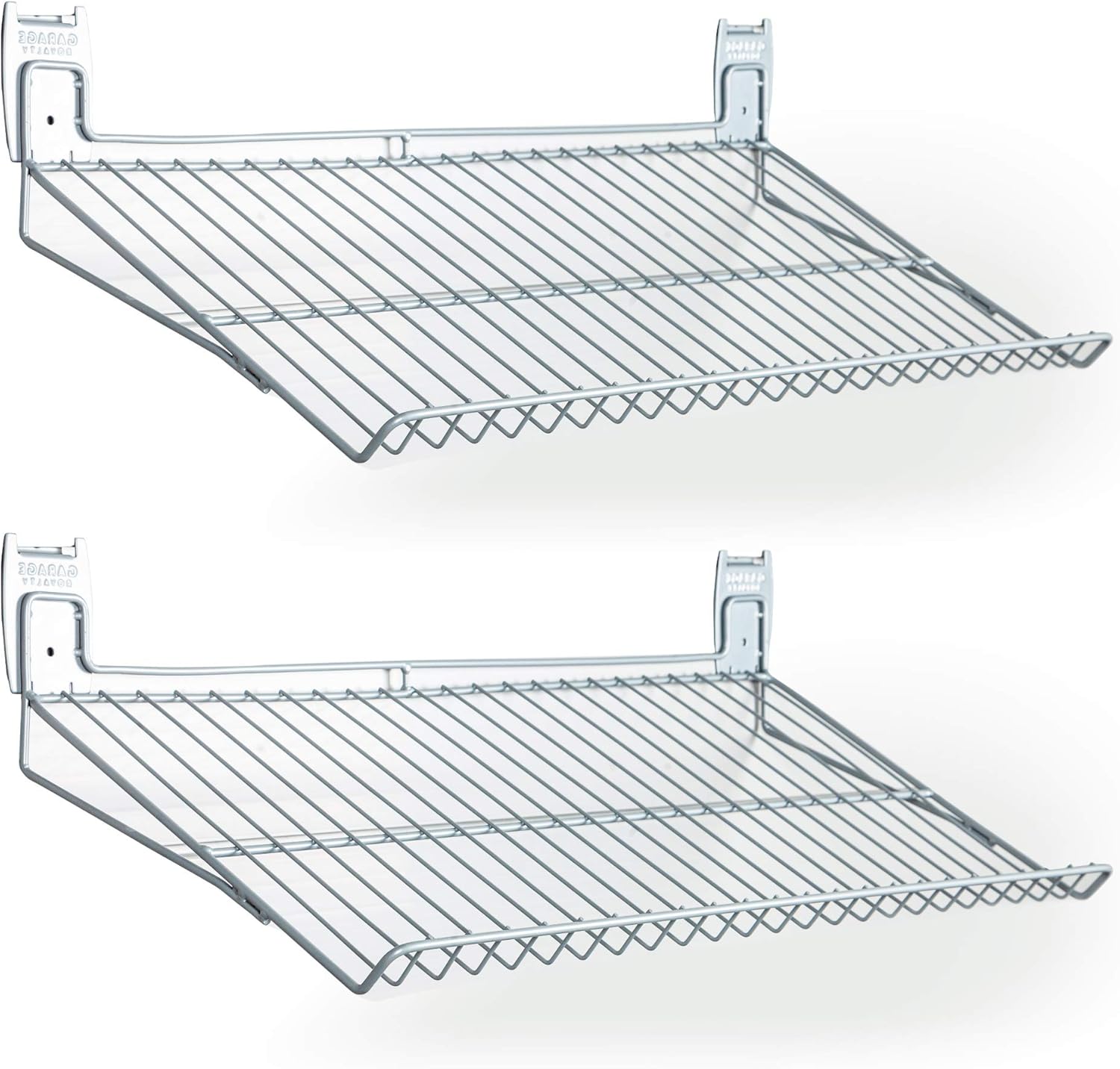 CrownWall Universal Slatwall Steel 30-Inch(L) by 13.5-Inch(W) Wire Shoe Rack, 2-Pack