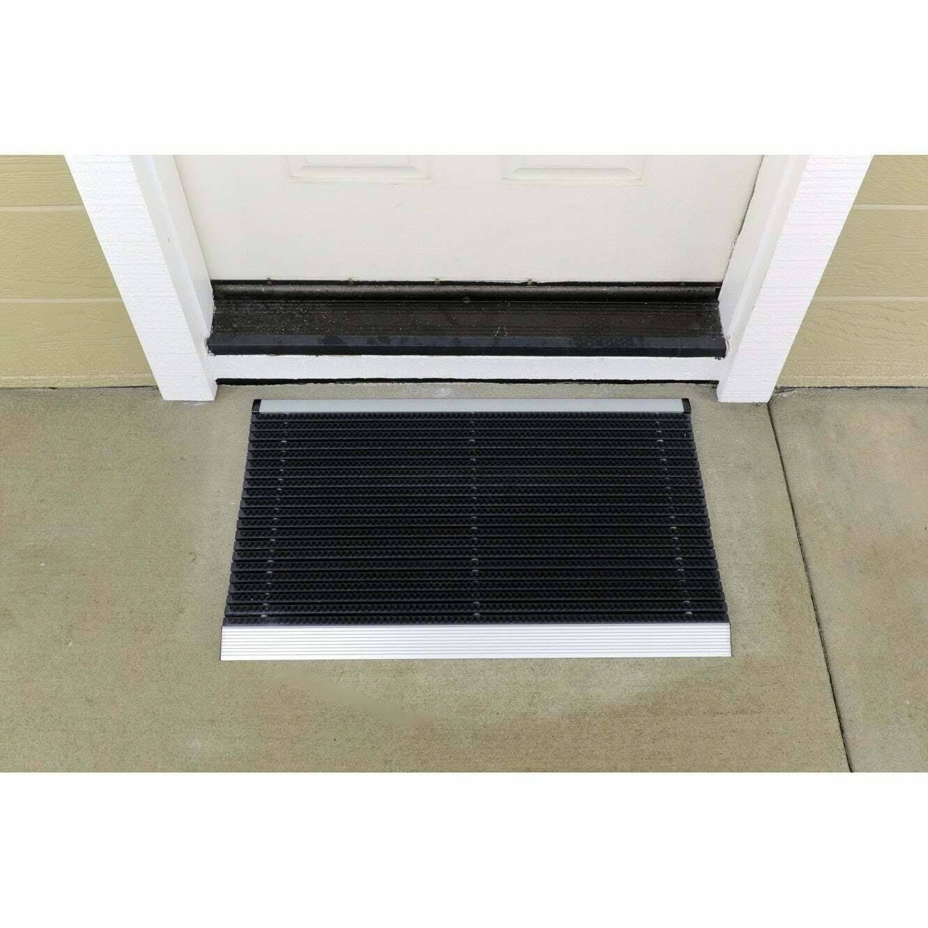 Mats Inc . Ultimate Outdoor Bristle Entrance Mat with Aluminum Frame Black