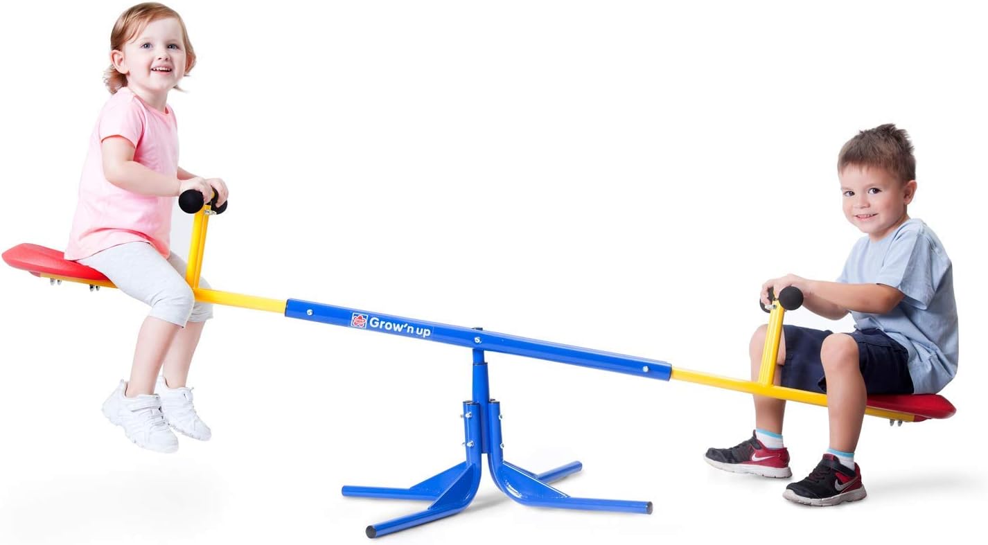 Grow'n Up Heracles Seesaw, 360 Degrees Rotation Teeter-Totter, Backyard Playground Outdoor seesaw, Sturdy & Durable outdoor play