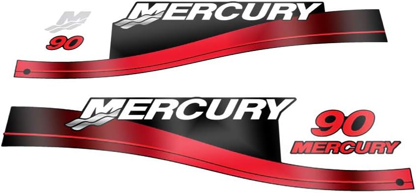 411 Decals Aftermarket Replacement for Mercury 90 (1999-2004) Outboard Decal (Sticker) Set Pack of 2