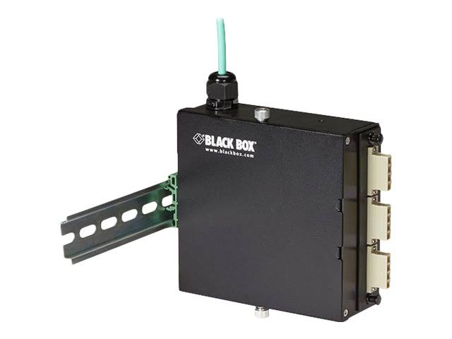 Black Box DIN Rail Fiber Enclosure Patch panel housing - Black