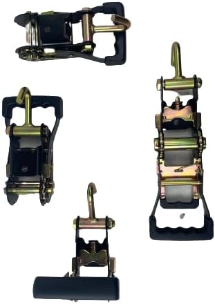 (4) Heavy Duty Black Handle Ratchet with Finger Hook