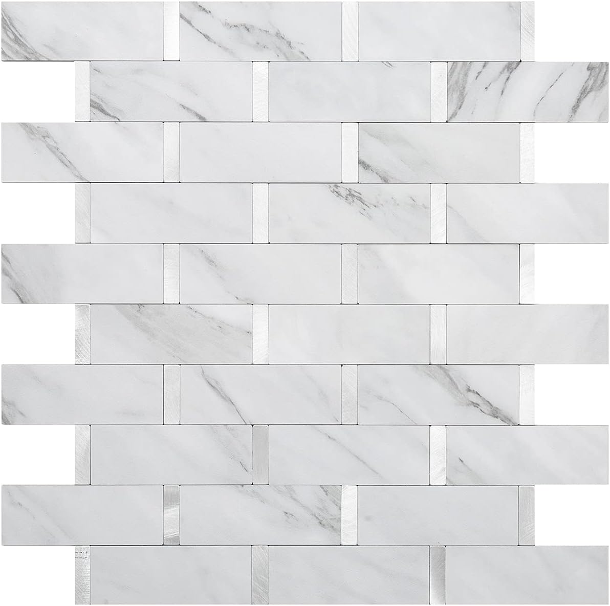 100 Piece Peel and Stick Backsplash PVC Tile, 3