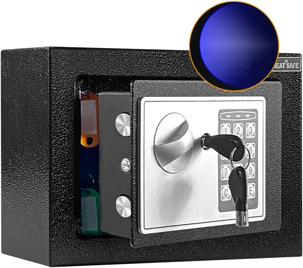 JUGREAT 80 Keys Cabinet Wall Safe with Sensor Light,Electronic Key Safe,Pin Code Keyless Storage Box for Keys,Secure Wall Mount Safe with 80 Key Tags Pack of 2