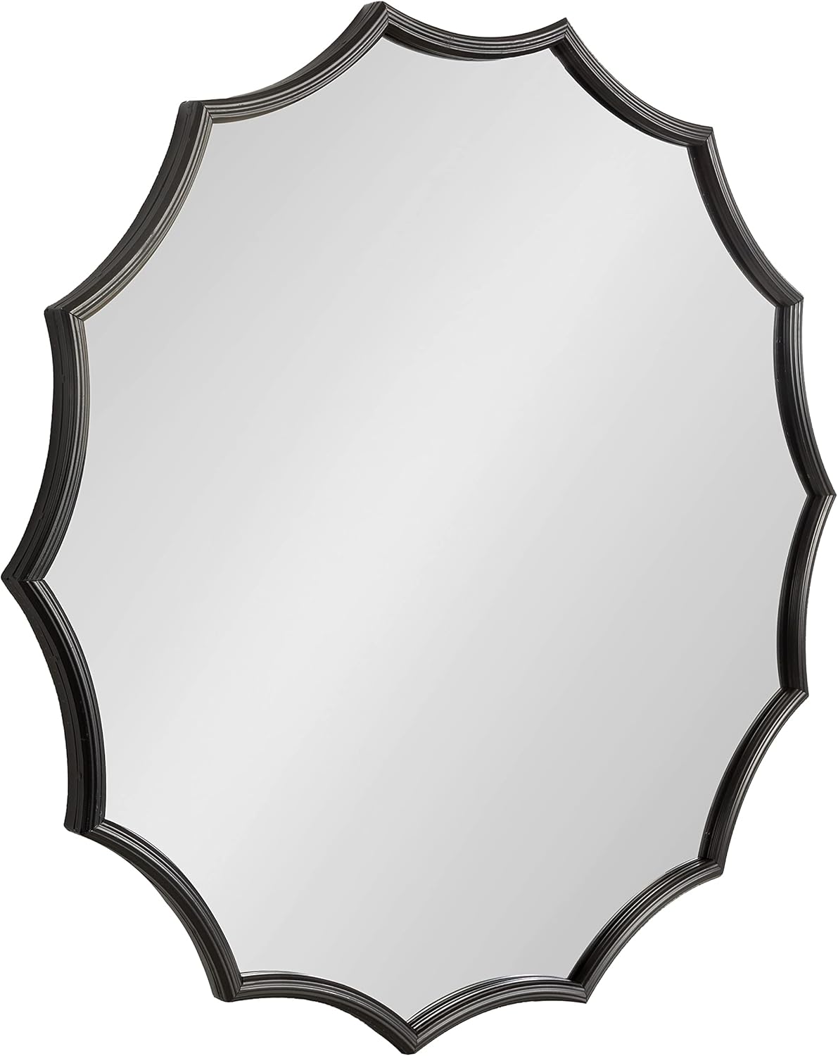 Kate and Laurel Lalina Scalloped Round Framed Accent Mirror, 24