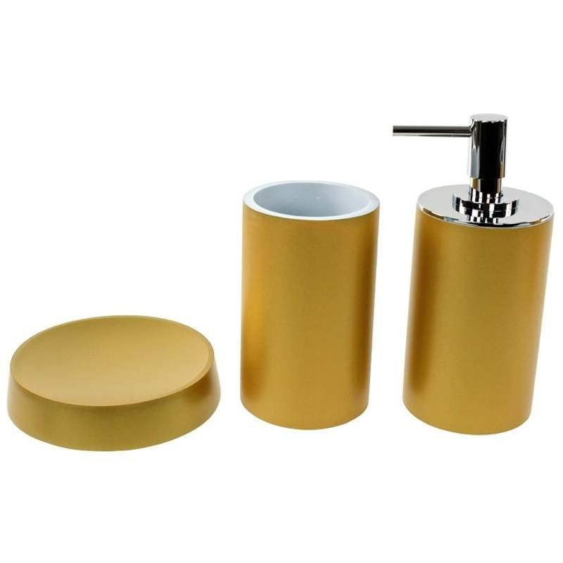 Gedy YU280-87 Yucca Bathroom Accessory Set, Gold
