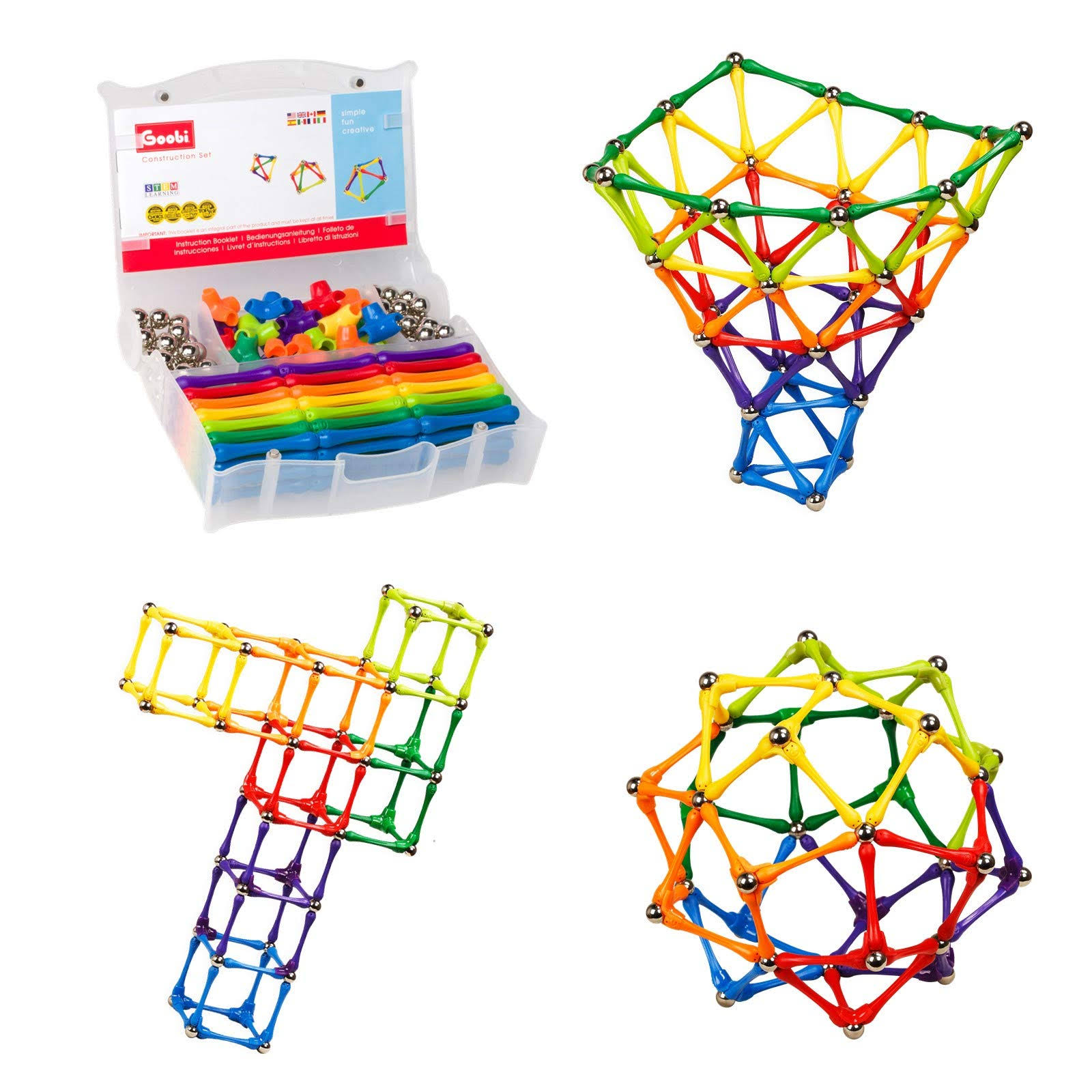 Goobi 180 Piece Construction Set Building Toy Active Play Sticks Stem