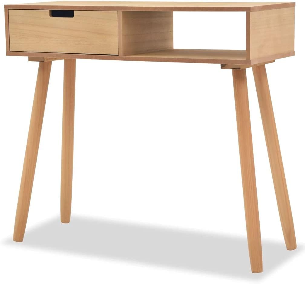 vidaXL Solid Pinewood Console Table 31.5