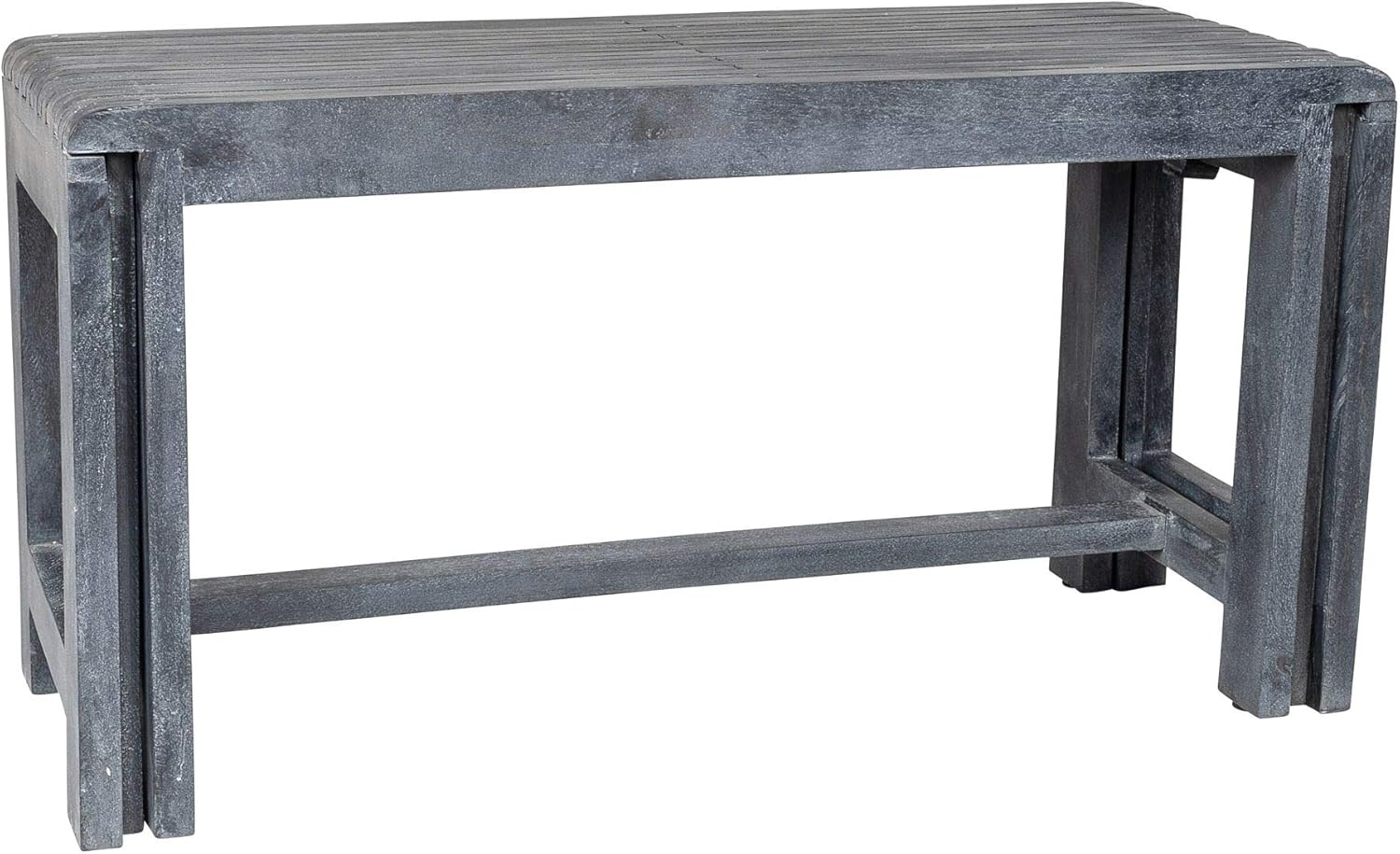 East at Main Christie Solid Wood Bench, Black