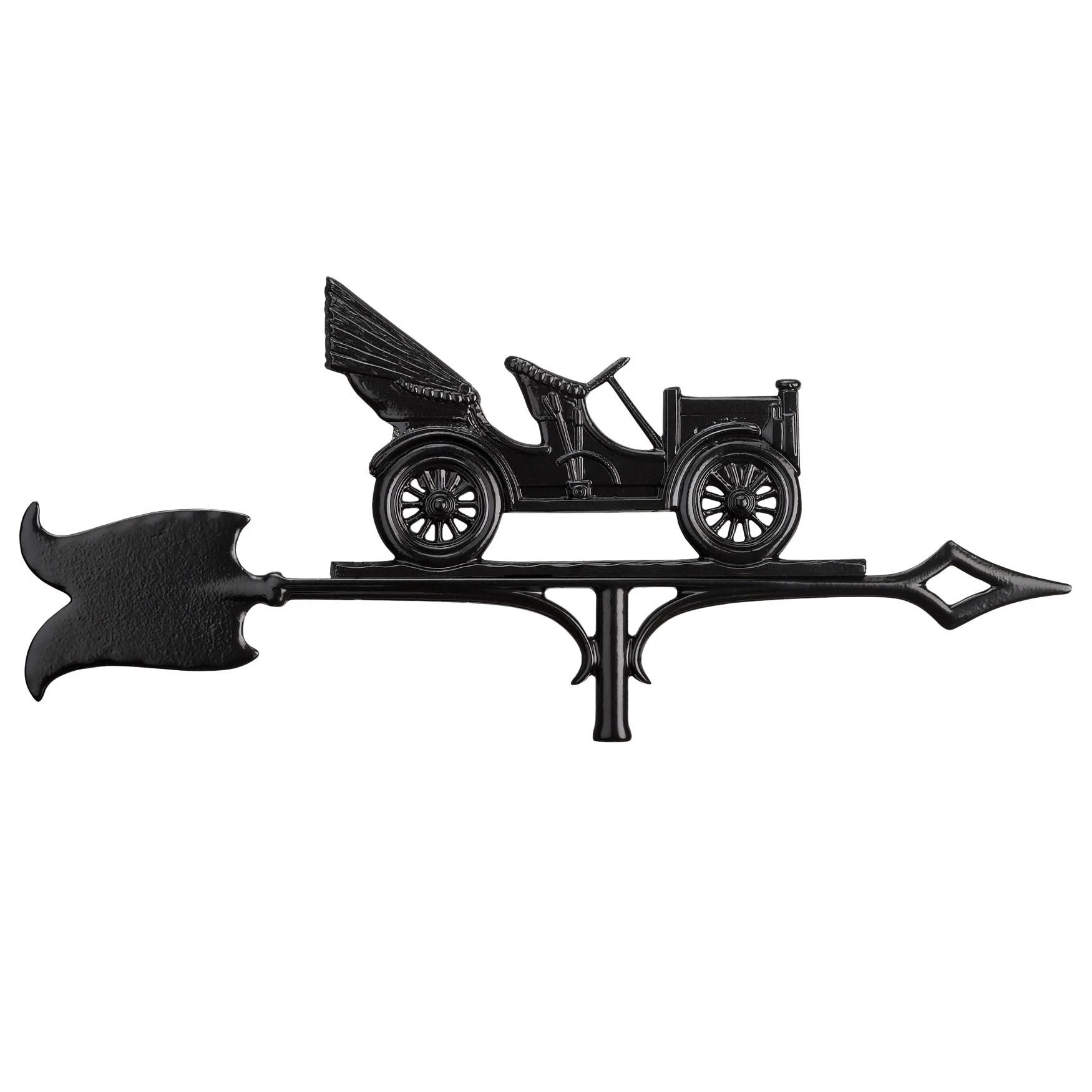 Whitehall Products 30x22 Antique Auto Weathervane - Rooftop Black