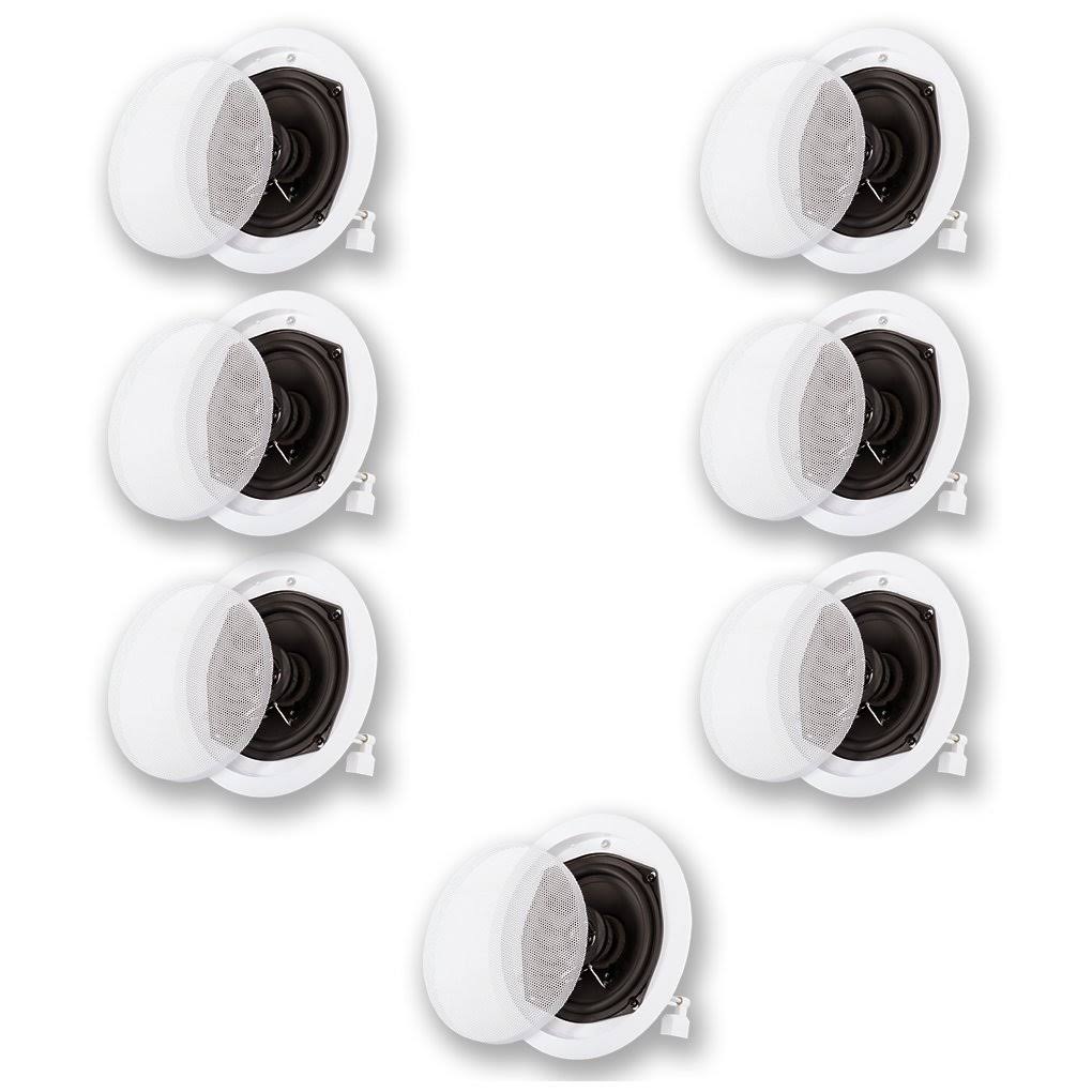 Acoustic Audio R191 in Ceiling / in Wall 7 Speaker Set 2 Way Home Theater R191-7S