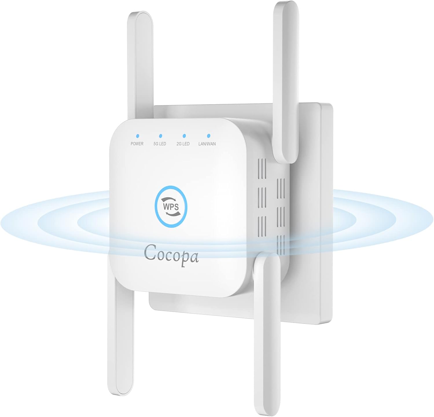 Cocopa WiFi Extender, WiFi Extenders Signal Booster for Home, 1200Mbps Dual Band WiFi Extender with Ethernet Port Support Repeater/AP Mode Pack of 2
