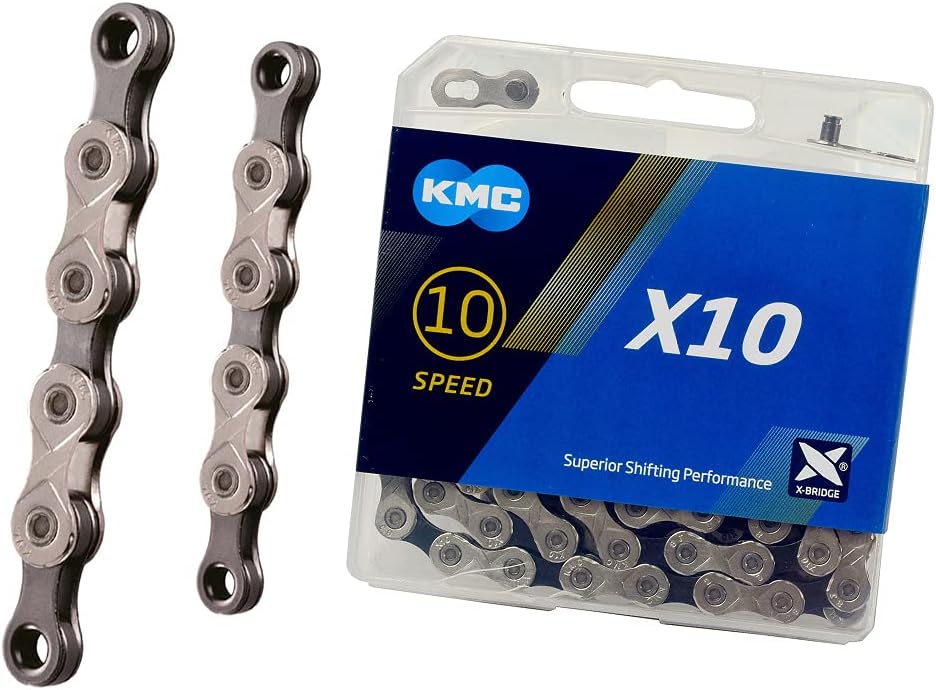 KMC X10.93,10 Speed Chain for Trekking Half Nickel Plated 116 Link Original Pack of 2