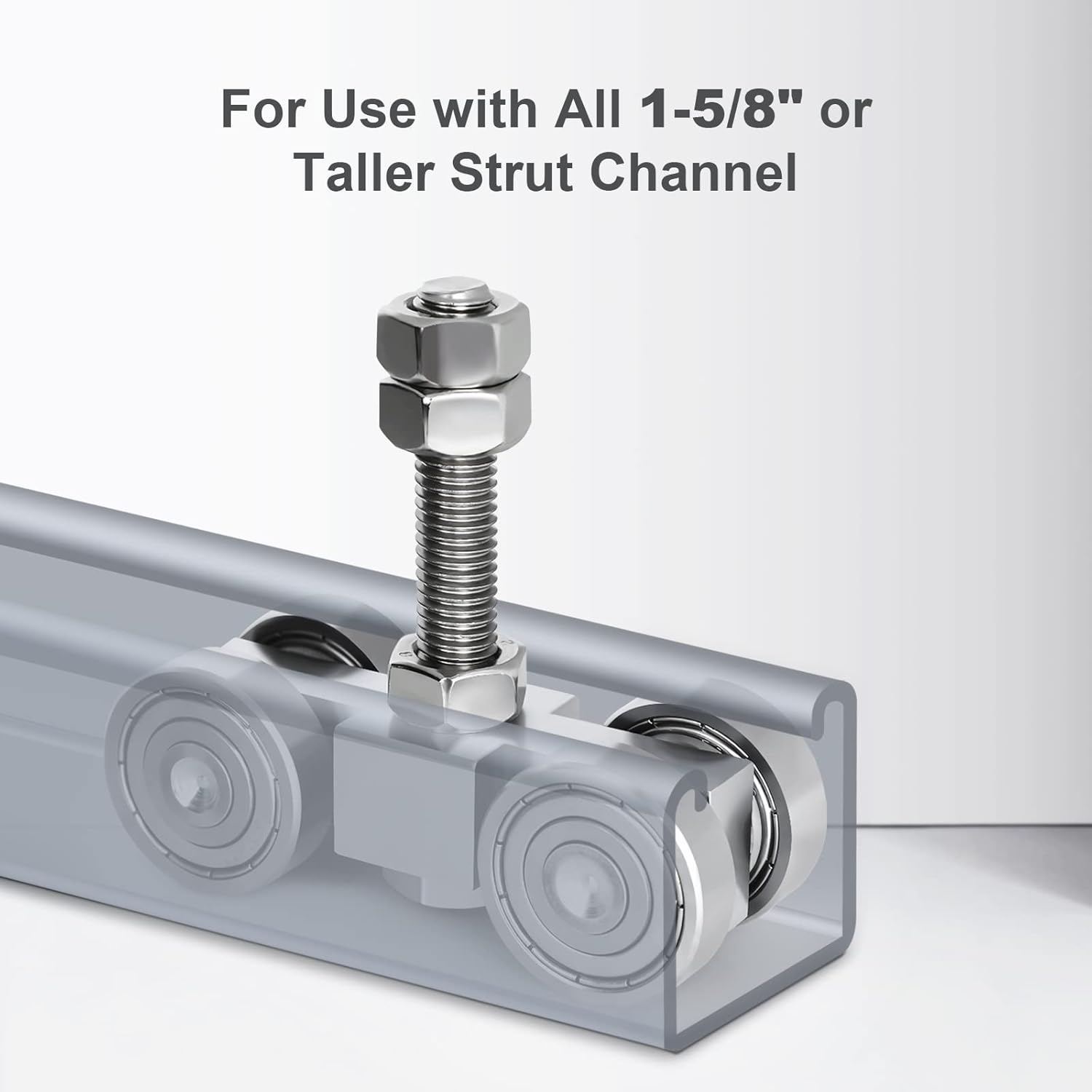4 Wheel Heavy Trolley Assembly, Stable High-Precision Super Load Welding Trolley Assembly with M10 Bolt & 3 Nuts for All Standard 1-5/8