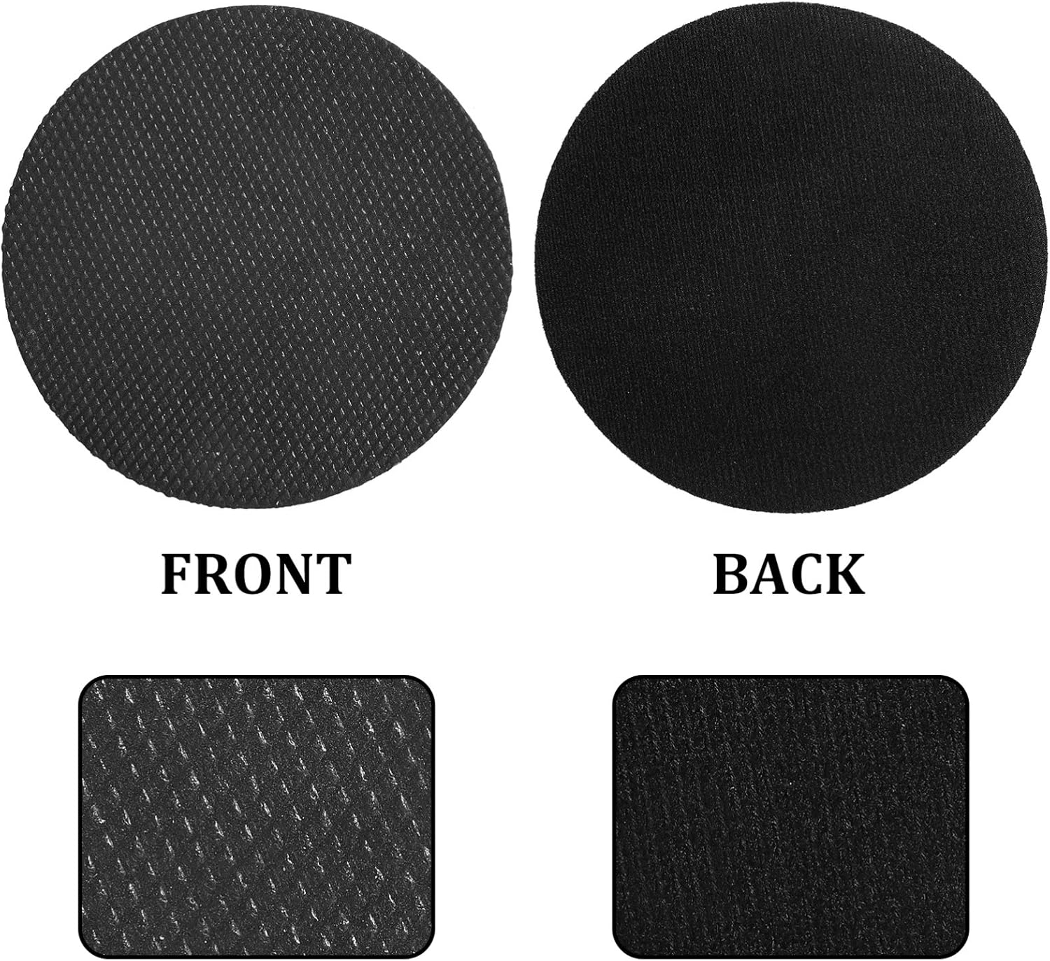 VOSAREA 6 Pneumatic Durable Clay Pad for Polisher Clay Disc Clay Bar Wipe Pad DA Polisher Pad for Car Detailing Novel Detailing Tool Detailing Kit (Black)