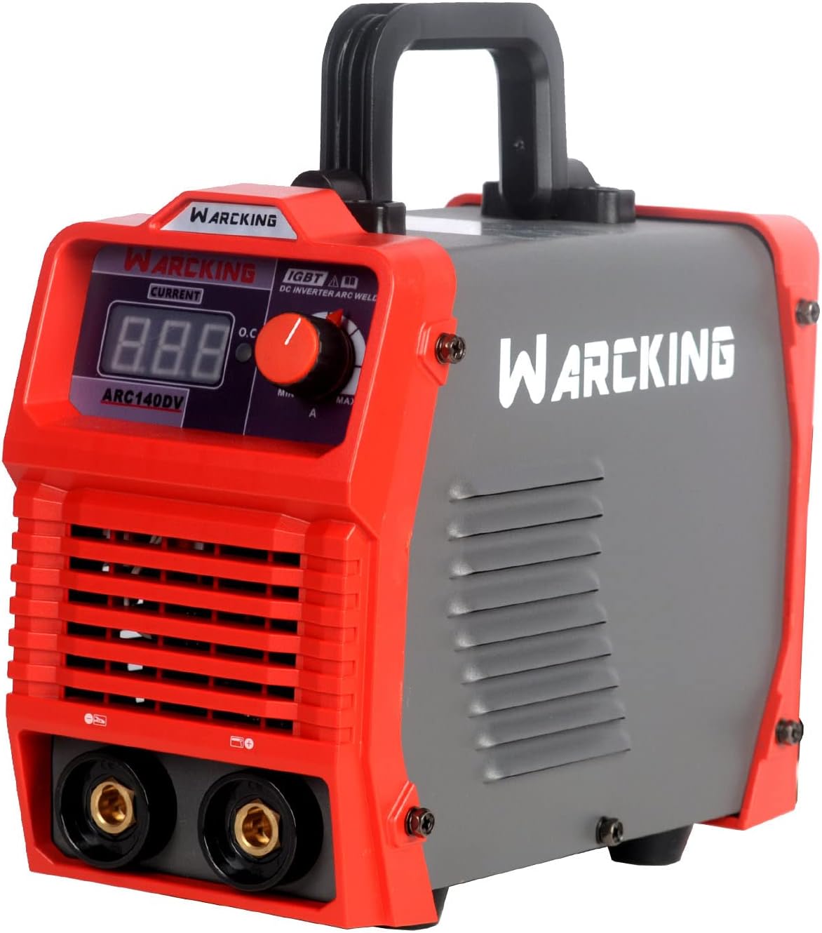 WARCKING 110/220V 140A Welder Machine IGBT Hot Start with Digital Display LCD,Input Power Adapter,Electrode Holder,Earth Clamp,Toolbox,Mask and Slag Hammer