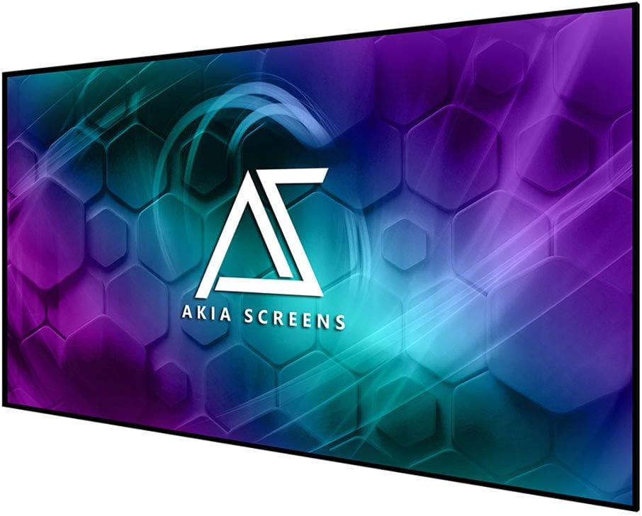 Akia Screens 100 inch Edge Free Fixed Frame Projector Screen 100