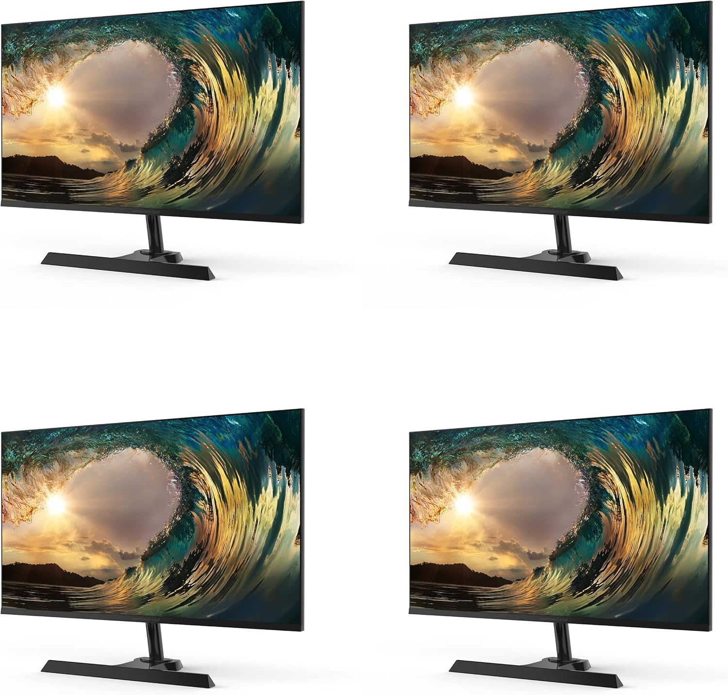 Packard Bell 24 Inch Monitor, Slim Bezel AirFrame Desktop Monitor, FHD 1080p Monitor, VESA Mounting, Tilt Adjustment, Ultra-Slim Bezel, HDMI and VGA for Home or Office Use - Black