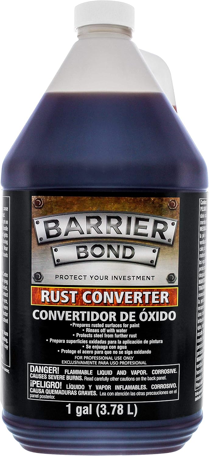 Barrier Bond - Rust Off - Professional Rust-Converter Coating -1 Gallon Bottle of Premium Rust Convertor Coating - Anti-Rust Protection for Underbody Rustpoofing Converts Rust to Inert Black Barrier Pack of 2