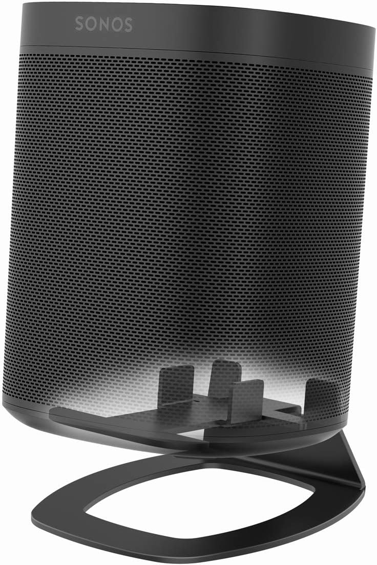 Monzlteck Desktop Stand for Sonos One,One SL, Compatible with Play1,Speaker Mount,Solid Metal (Black)