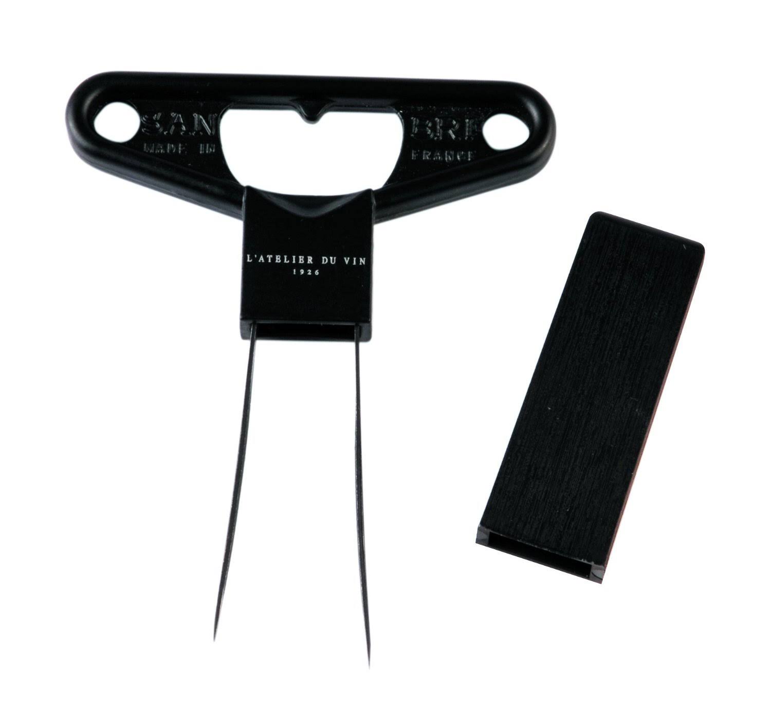 L&Atelier DU VIN Twin Blade Cork Puller Black