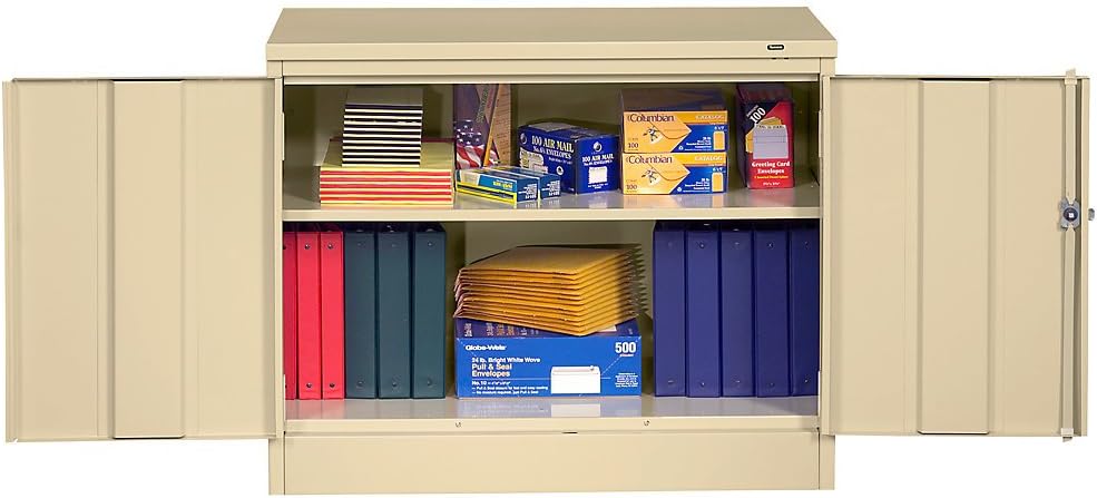 Tennsco Storage Cabinet - 36X18x30 - Unassembled - Black - Black