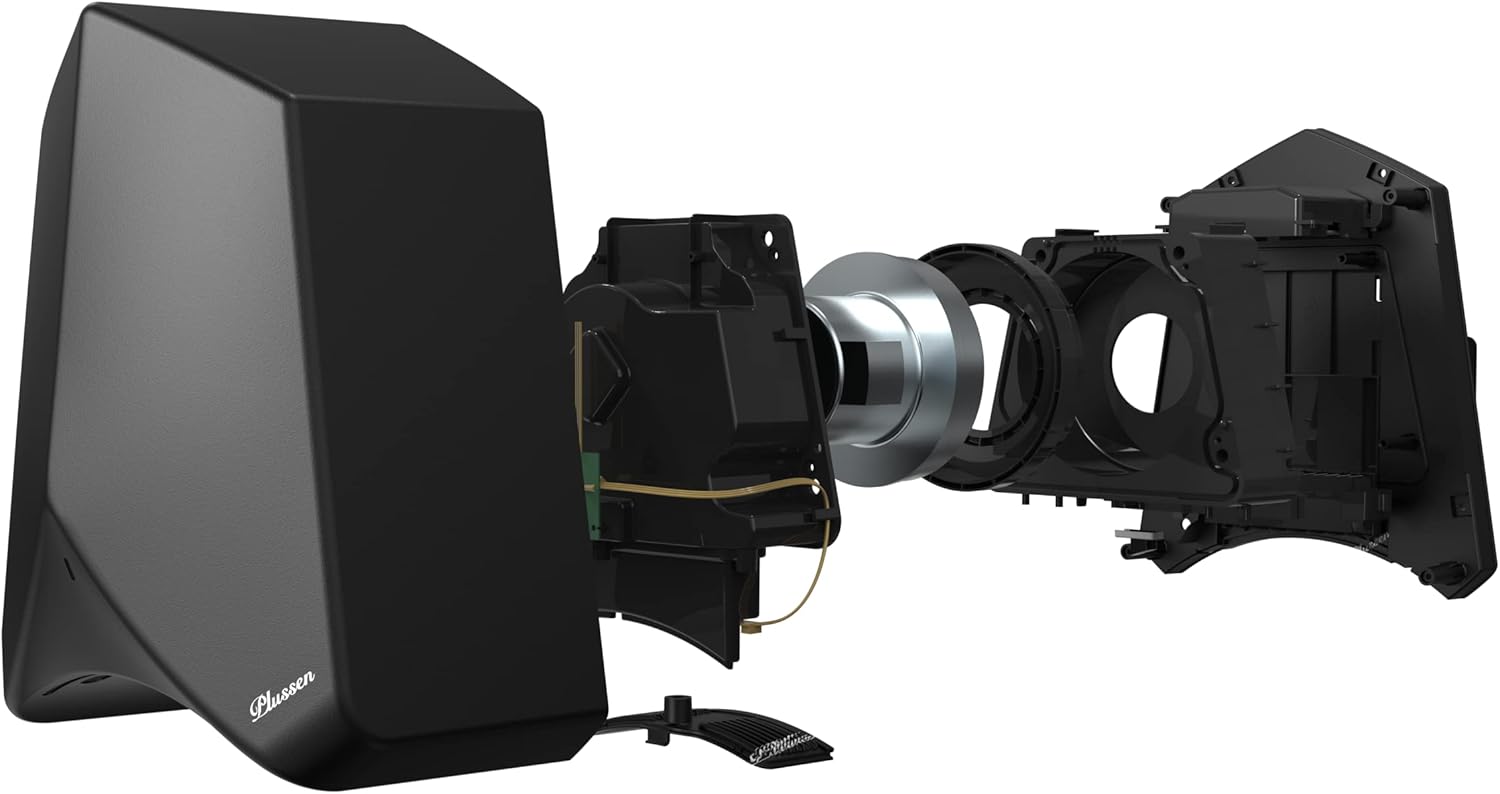 PLUSSEN Electric Hand Dryer with HEPA Filter, 110v Commercial Hand Dryer Fast Dry, Automatic Bathroom Hand Dryers for Home Residential Industrial, Warm/Cold Air Switch, Low Noise, Black