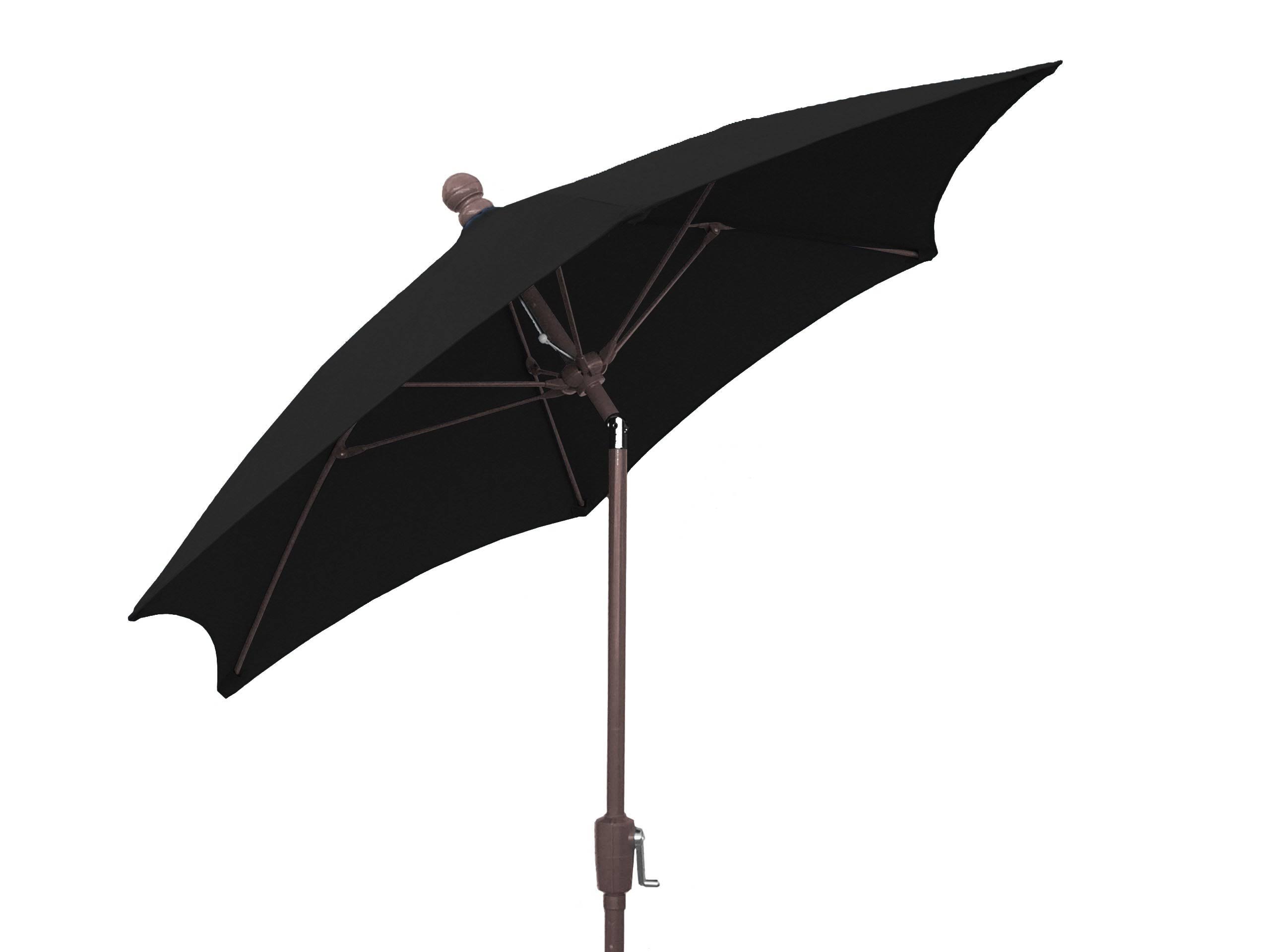 Fiberbuilt Home 7Hcrcb-T-Bla Patio Umbrella 7.5 ft - Black