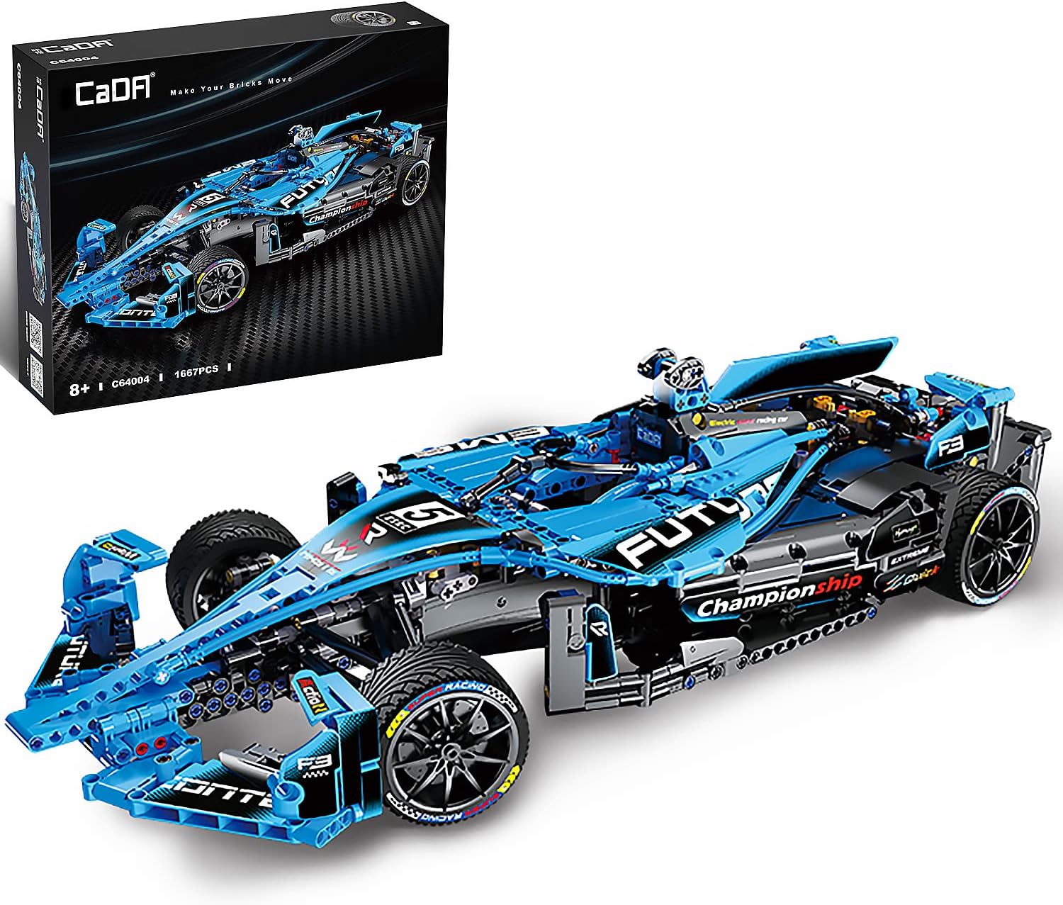 Formula 1 Racing Car Building Blocks Kit,MOC 1:8 Scale Model Car, Collectible Sports Car Toys,for 12+ Year Boys.Adult.New 2022(1667 Pieces)