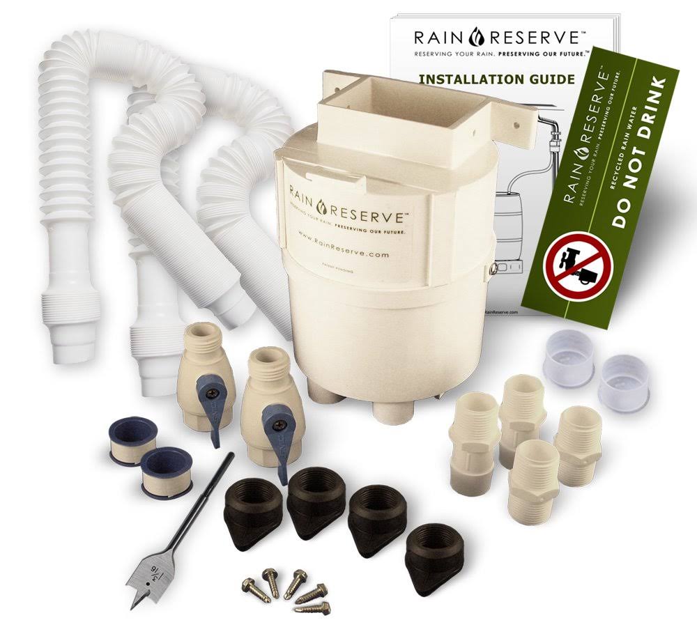 RainReserve 2012304 Rain Barrel Complete Diverter Kit Double Capacity (Barrel Not Included)