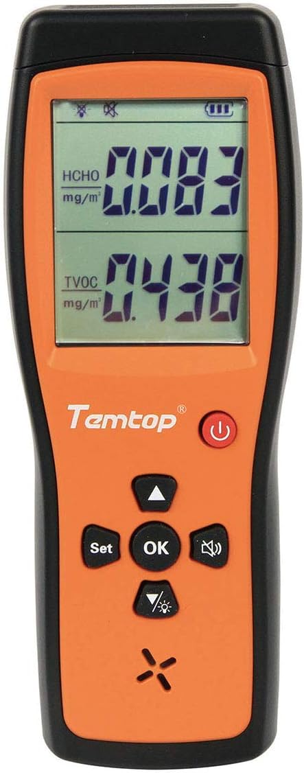 Temtop H2 Air Quality Detector Professional HCHO TVOC Real Time Monitor Audio Alarm Screen Backlight