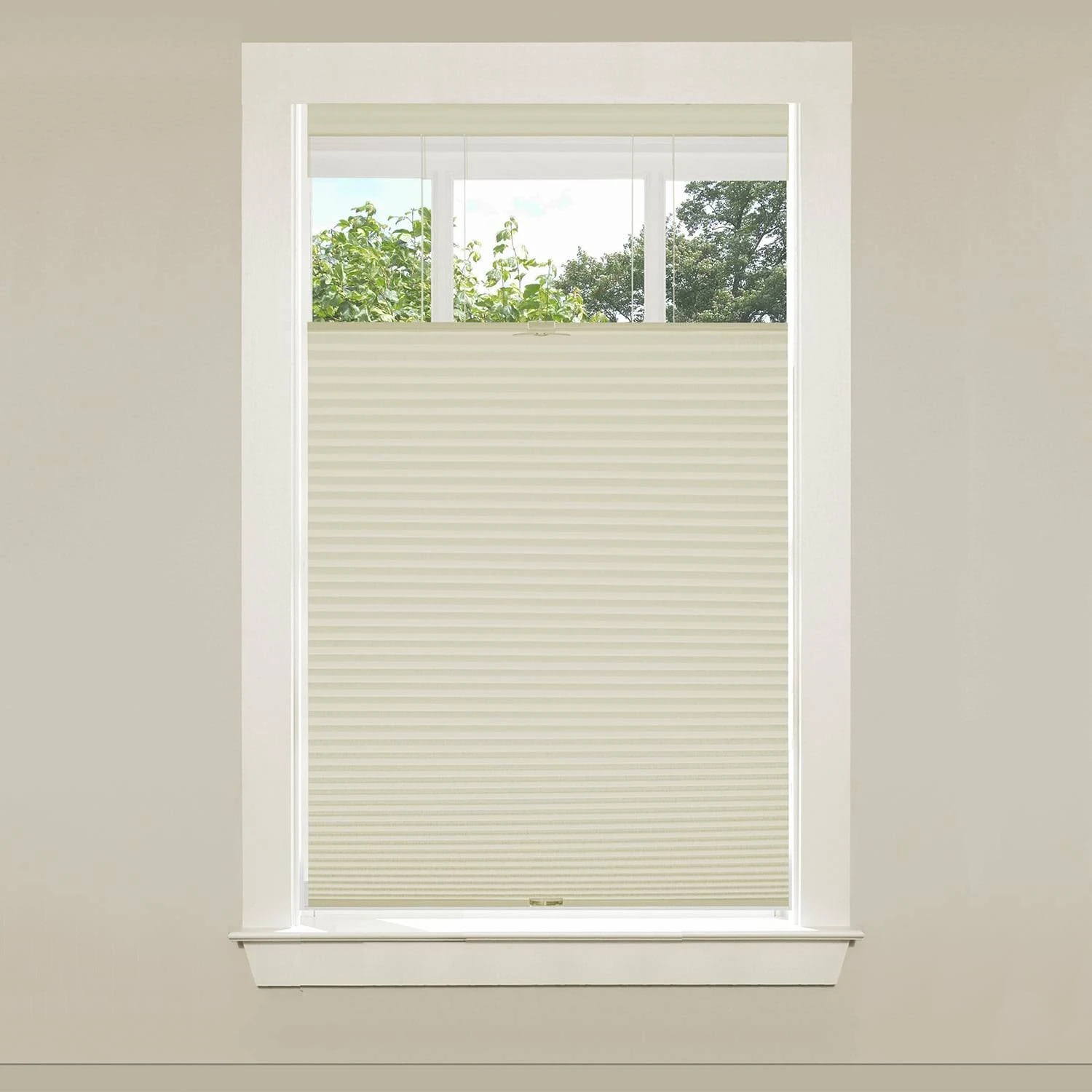 Achim Alabaster Top Down-Bottom Up Cordless Honeycomb Cellular Shade