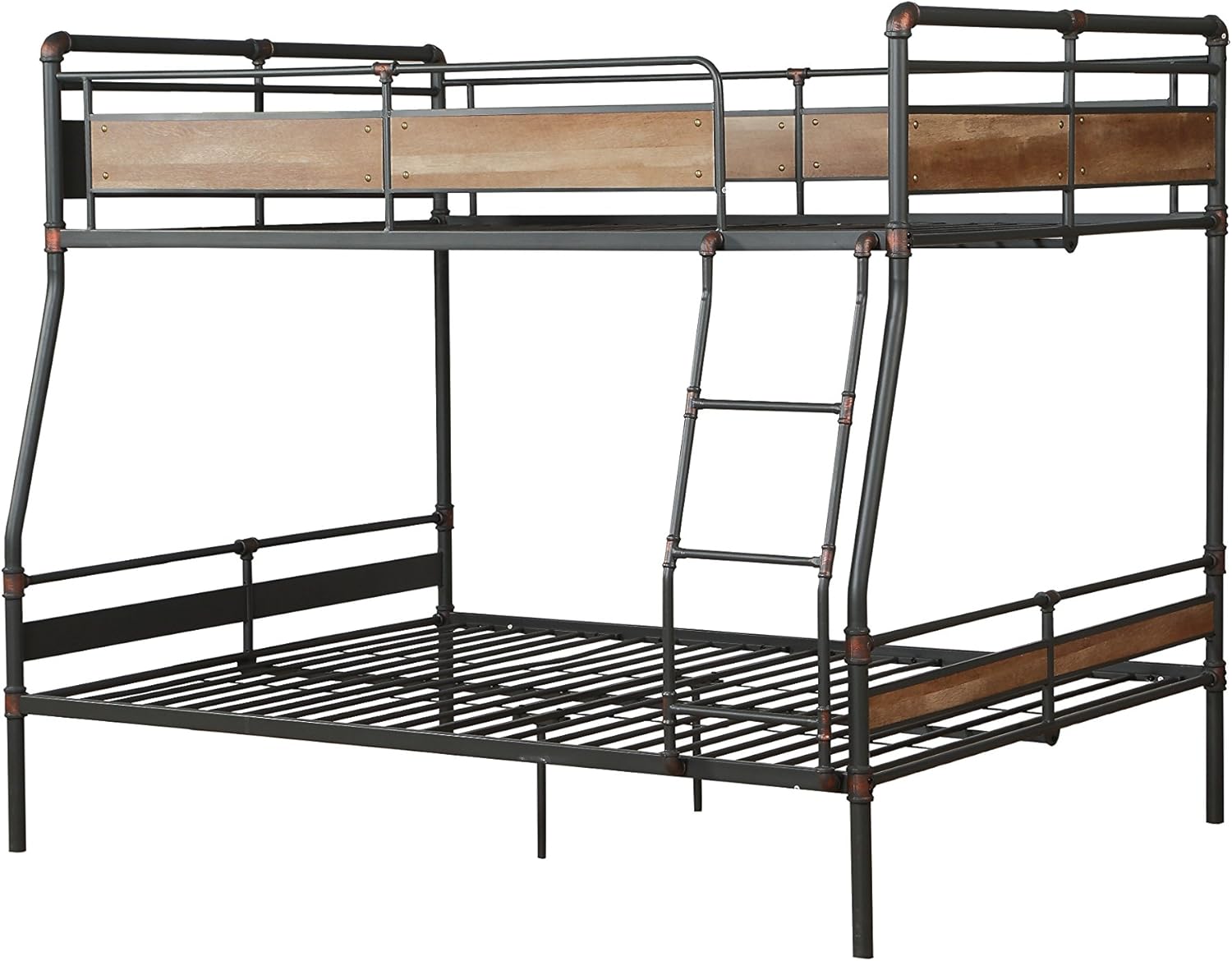 ACME FURNITURE AC-37735 Bed, Full X-Large over Queen, Sandy Black & Dark Bronze Hand-Brushed
