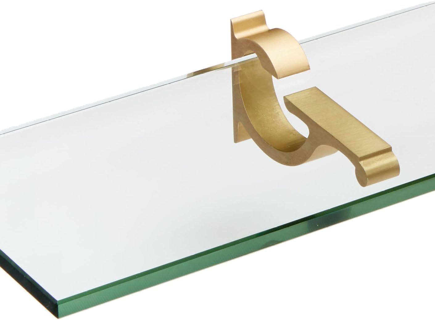 Spancraft Glass Monarch Glass Shelf, Brushed Bronze, 6 x 12 Pack of 2