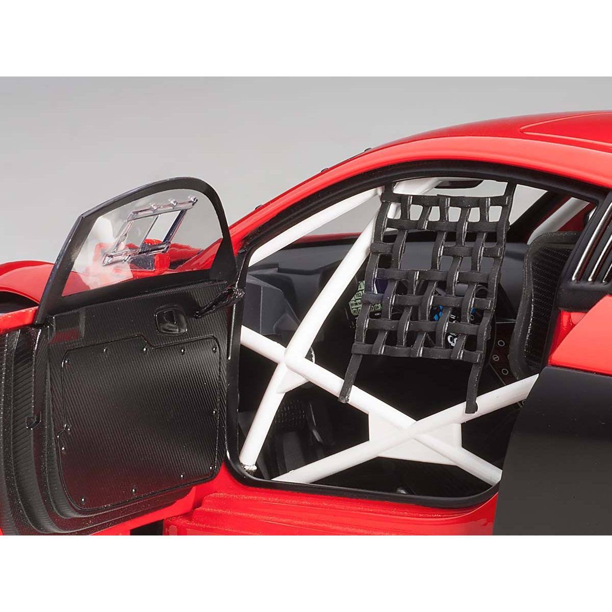 Audi R8 Fia GT GT3 Plain Color Version Red with Black Wheels 1/18 Model Car by AUTOart